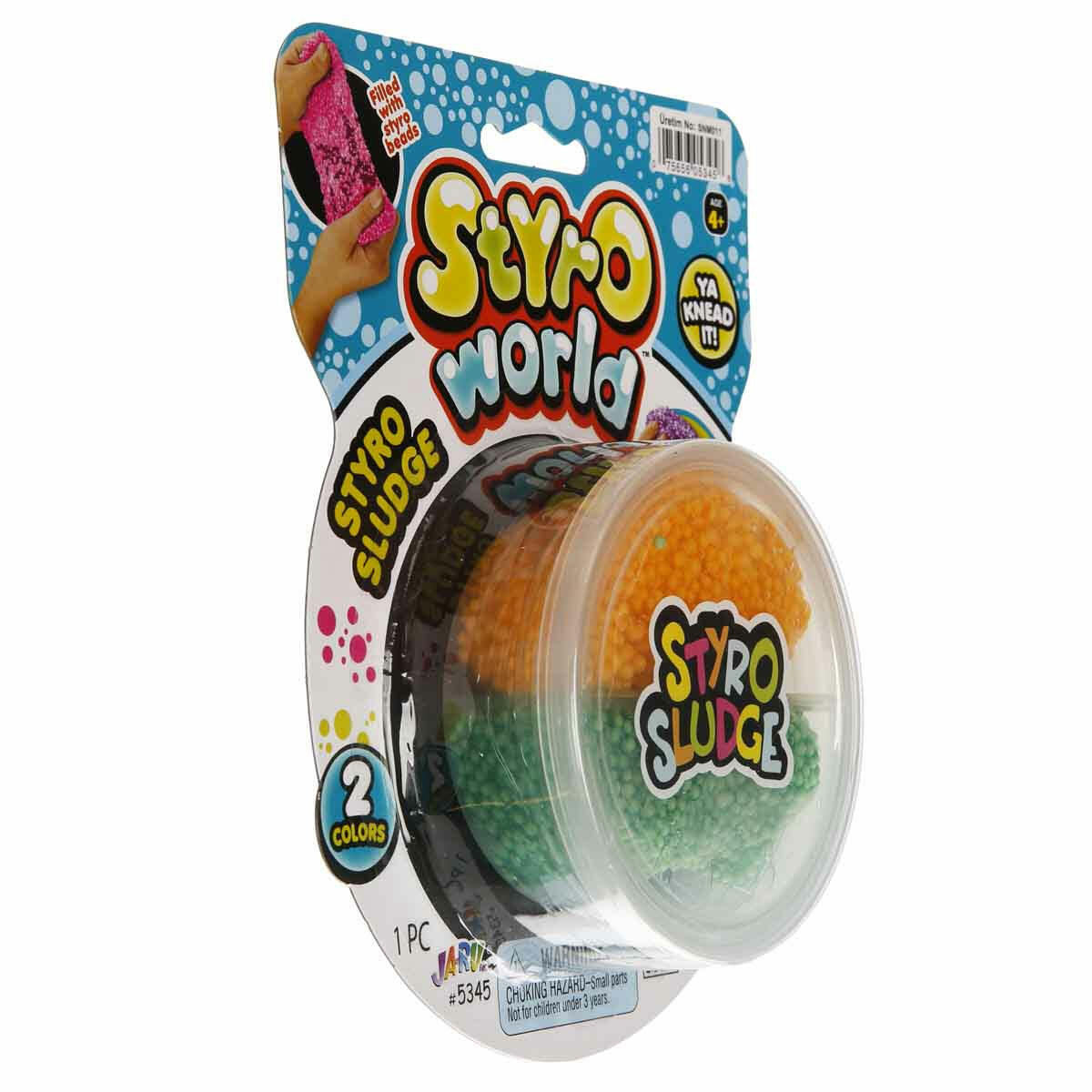 Styro World Köpük Slime 50 gr | Çift Renkli Çıtırdayan Slime | Rahatlatıcı ve Esnek Duyusal Oyun Jeli