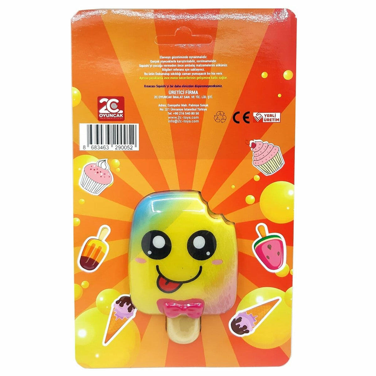 Sukuşi Oyuncak Çubuk Dondurma | 13 cm Yumuşak Stres Oyuncağı | Tatlı Tasarımlı Yavaş Yükselen Squishy