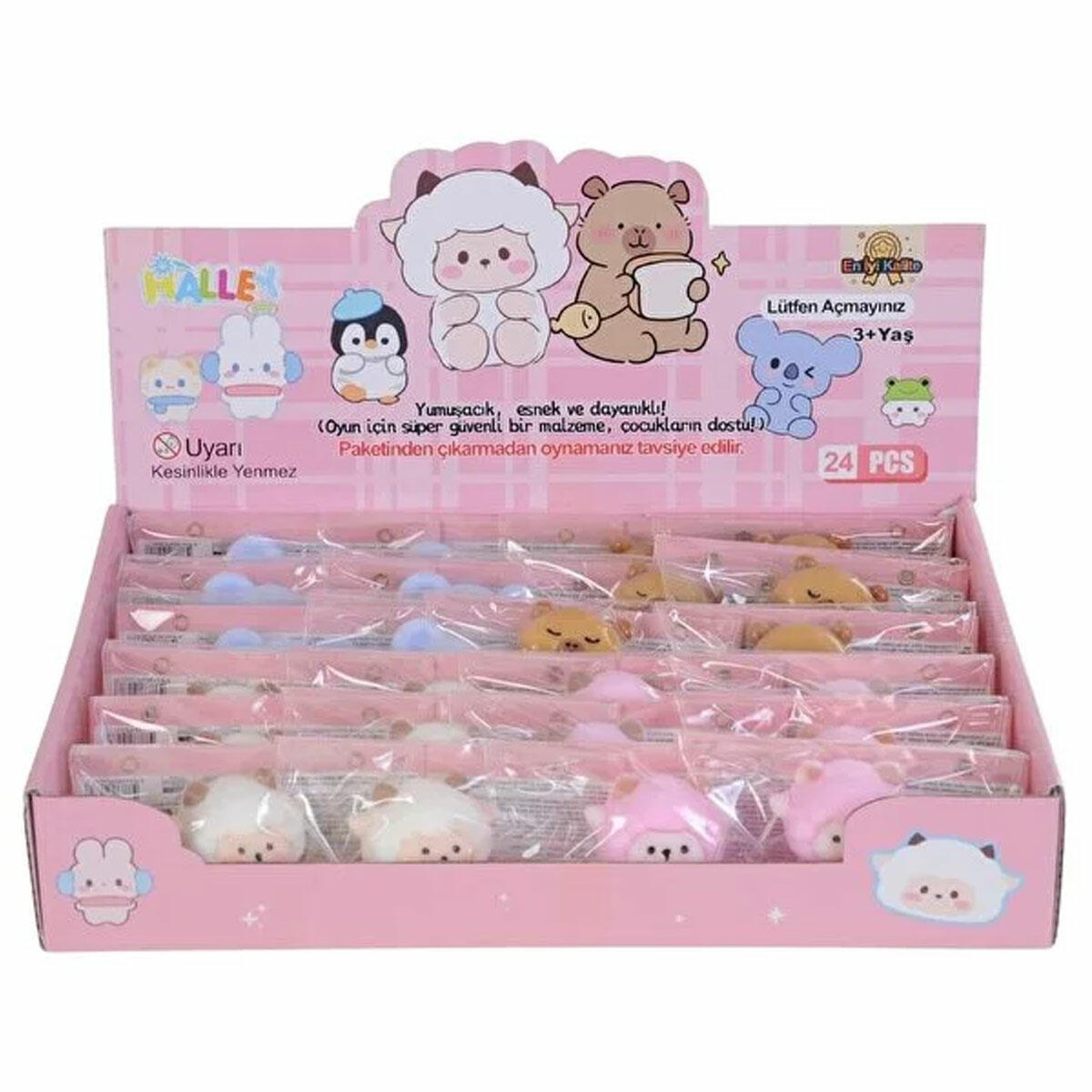 Sukuşi Oyuncak Küçük Hayvanlar 24'lü | Yumuşak ve Esnek Stres Oyuncakları | Çocuklar İçin Duyusal Gelişim ve Paylaşım Paketi