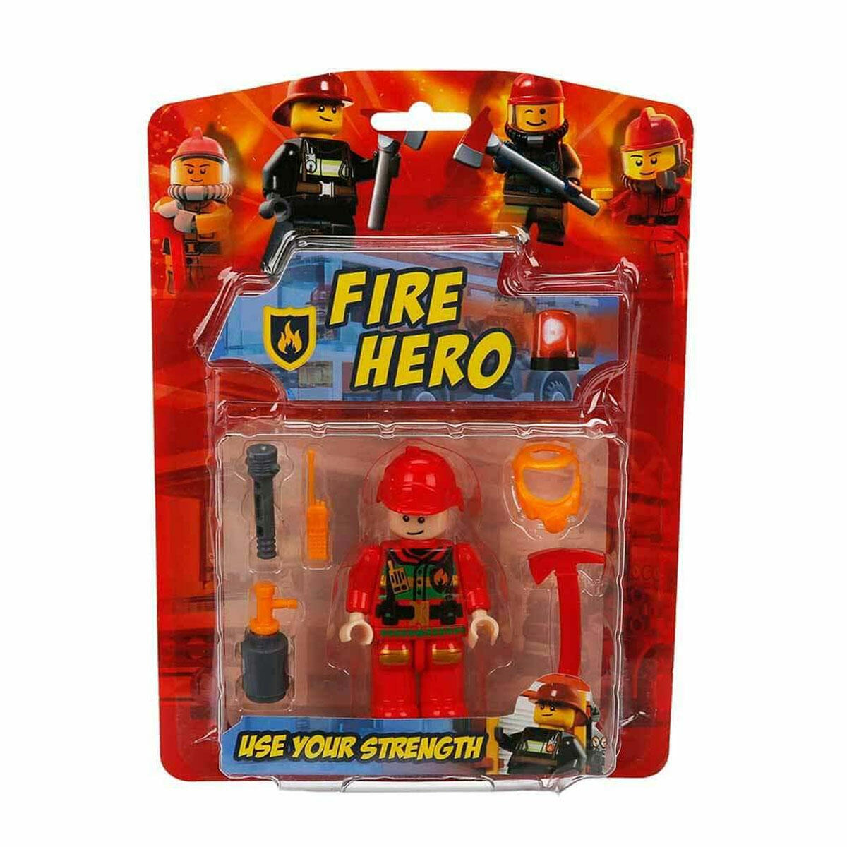 Süper İtfaiyeci Mini Figür | 9 cm Hareketli Aksiyon Figürü | Yangın Söndürme Aksesuarlı Kurtarma Seti