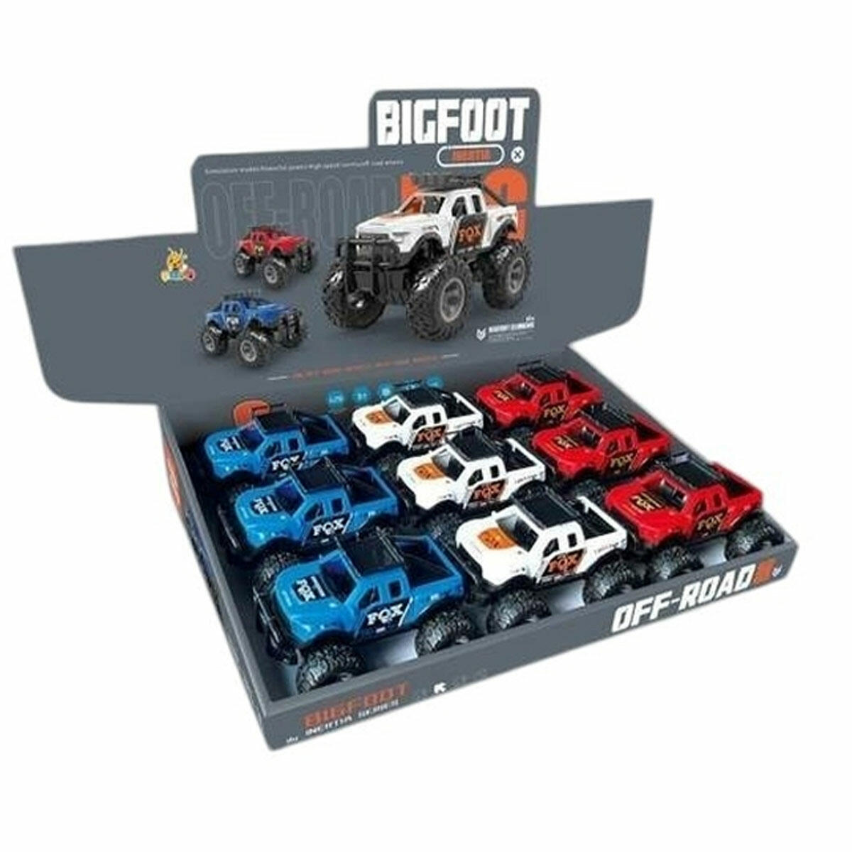 Sürtmeli Bigfoot Off-Road Jeep 1:28 Ölçek | Dev Tekerlekli, Sürtmeli Mekanizmalı ve Dayanıklı Gövdeli Arazi Aracı