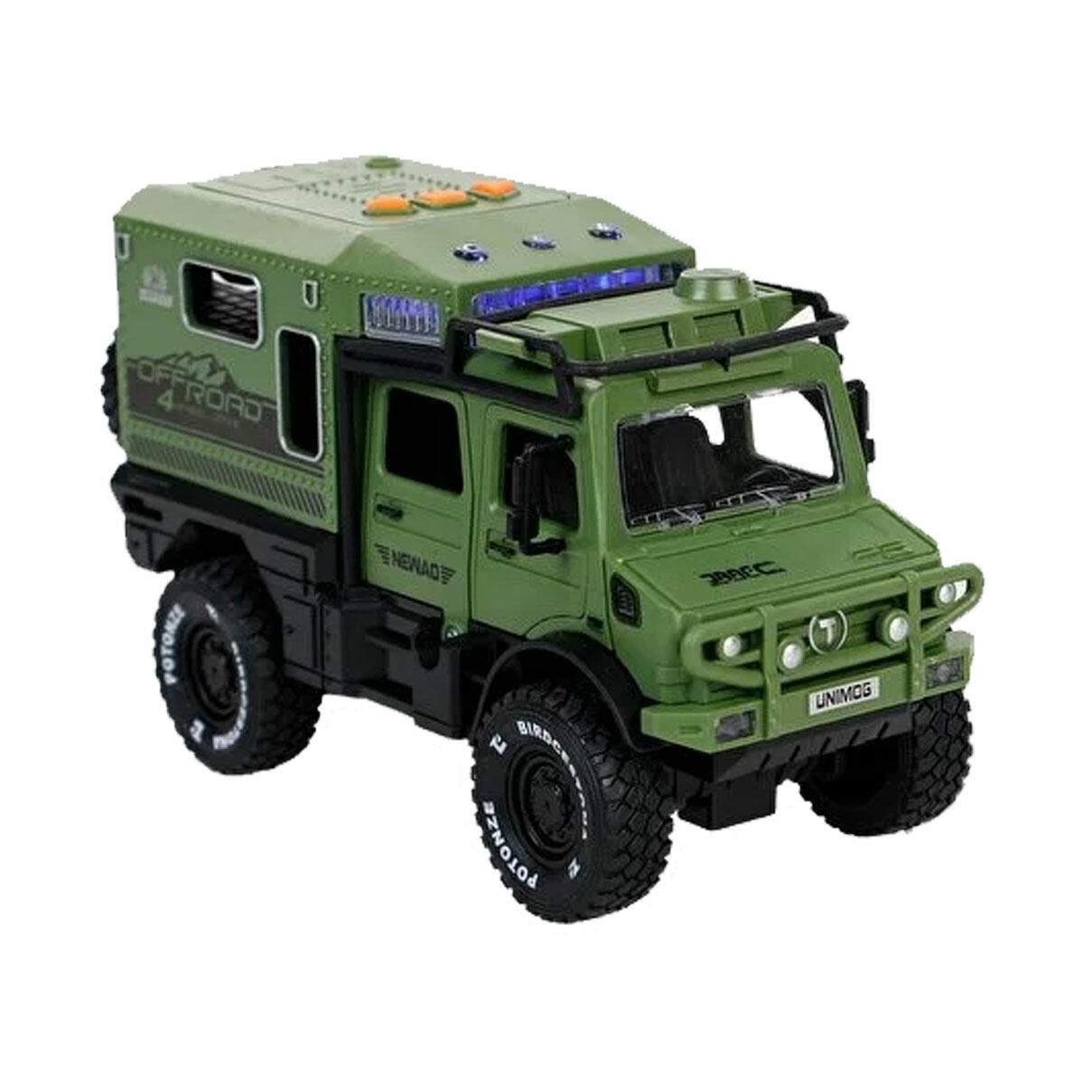 Sürtmeli Işıklı Müzikli Lüks Off-Road Karavan | 18 cm İnteraktif Kamp Aracı | Detaylı Karavan Oyuncağı