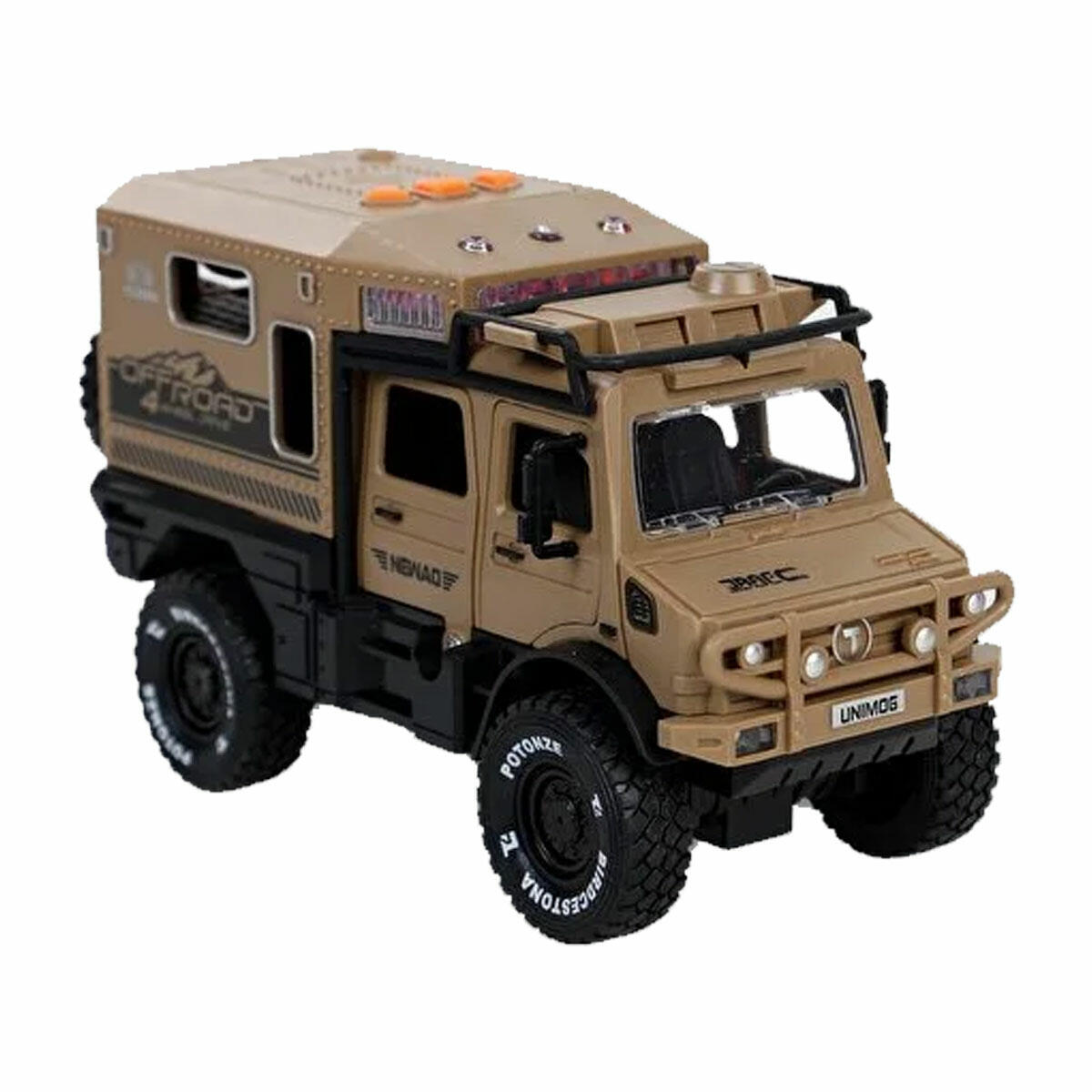 Sürtmeli Işıklı Müzikli Lüks Off-Road Karavan | 18 cm İnteraktif Kamp Aracı | Detaylı Karavan Oyuncağı