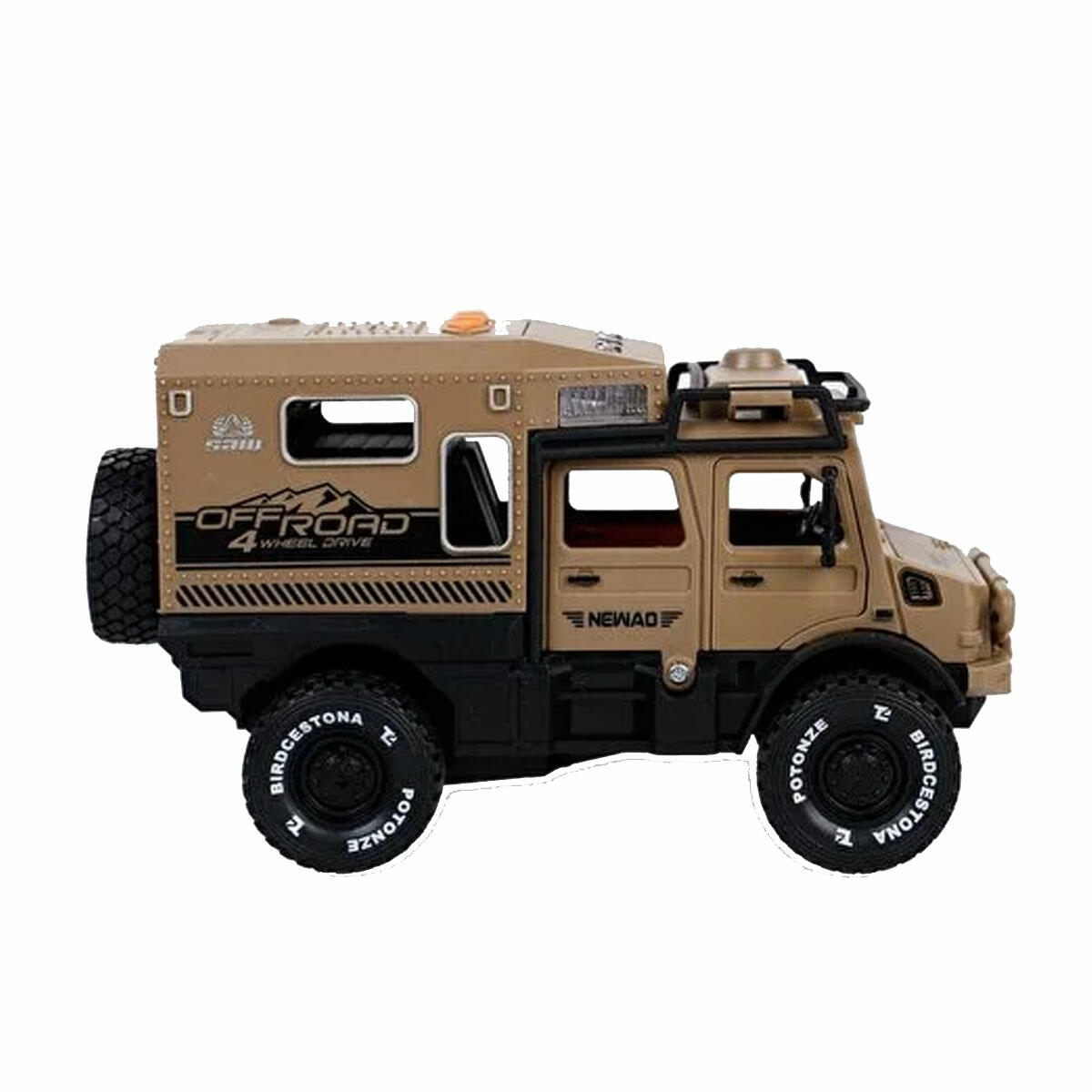 Sürtmeli Işıklı Müzikli Lüks Off-Road Karavan | 18 cm İnteraktif Kamp Aracı | Detaylı Karavan Oyuncağı