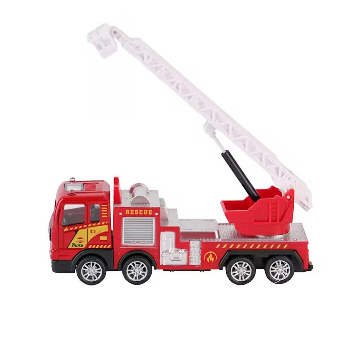 Sürtmeli Metal 1:50 Merdivenli Kurtarma Aracı | 17 CM Model Araç | Feyza Oyuncak Koleksiyon Serisi