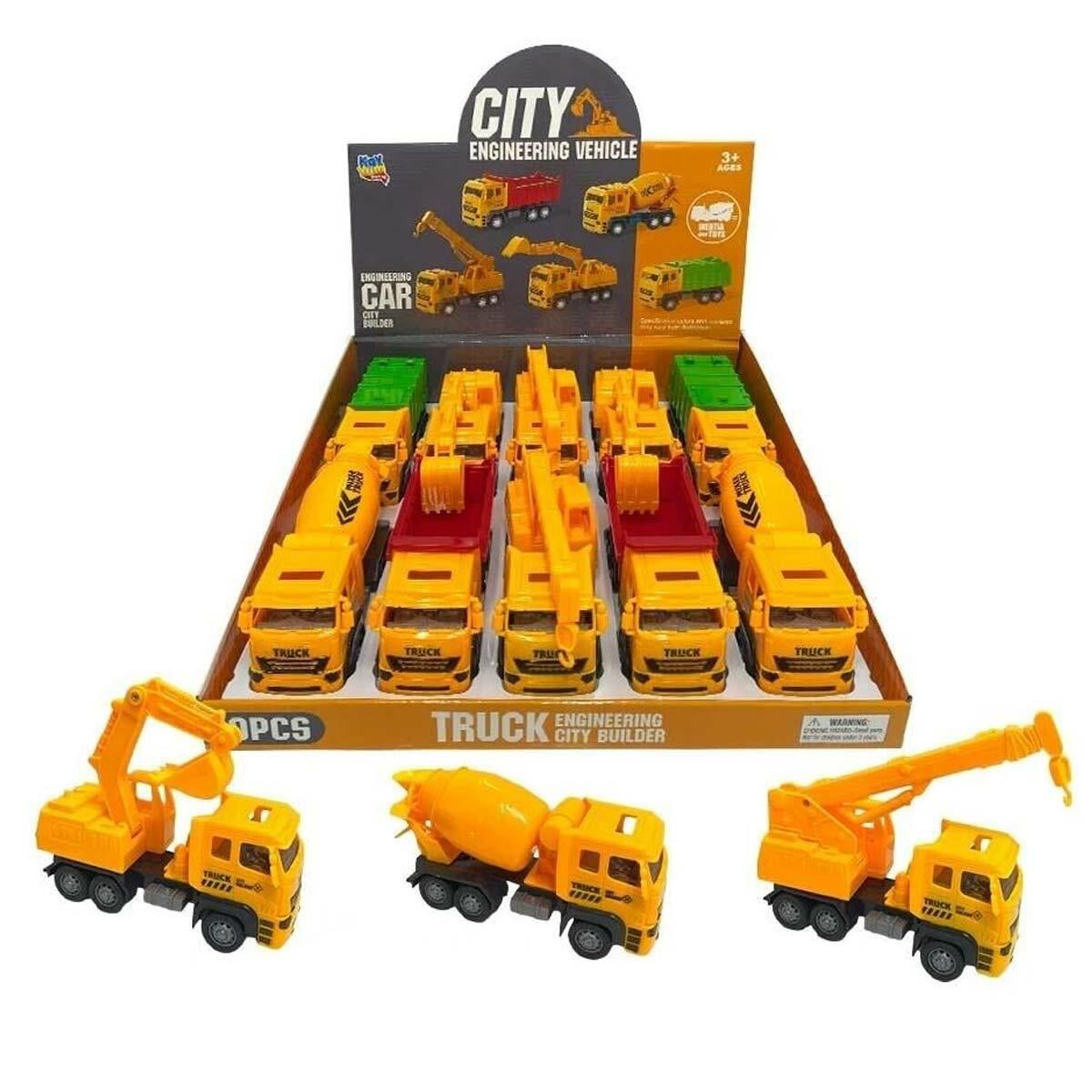 Sürtmeli Oyuncak İş Makinaları Serisi | Dayanıklı İnşaat Araçları | Hareketli Şantiye Ve Yol Yapım Seti