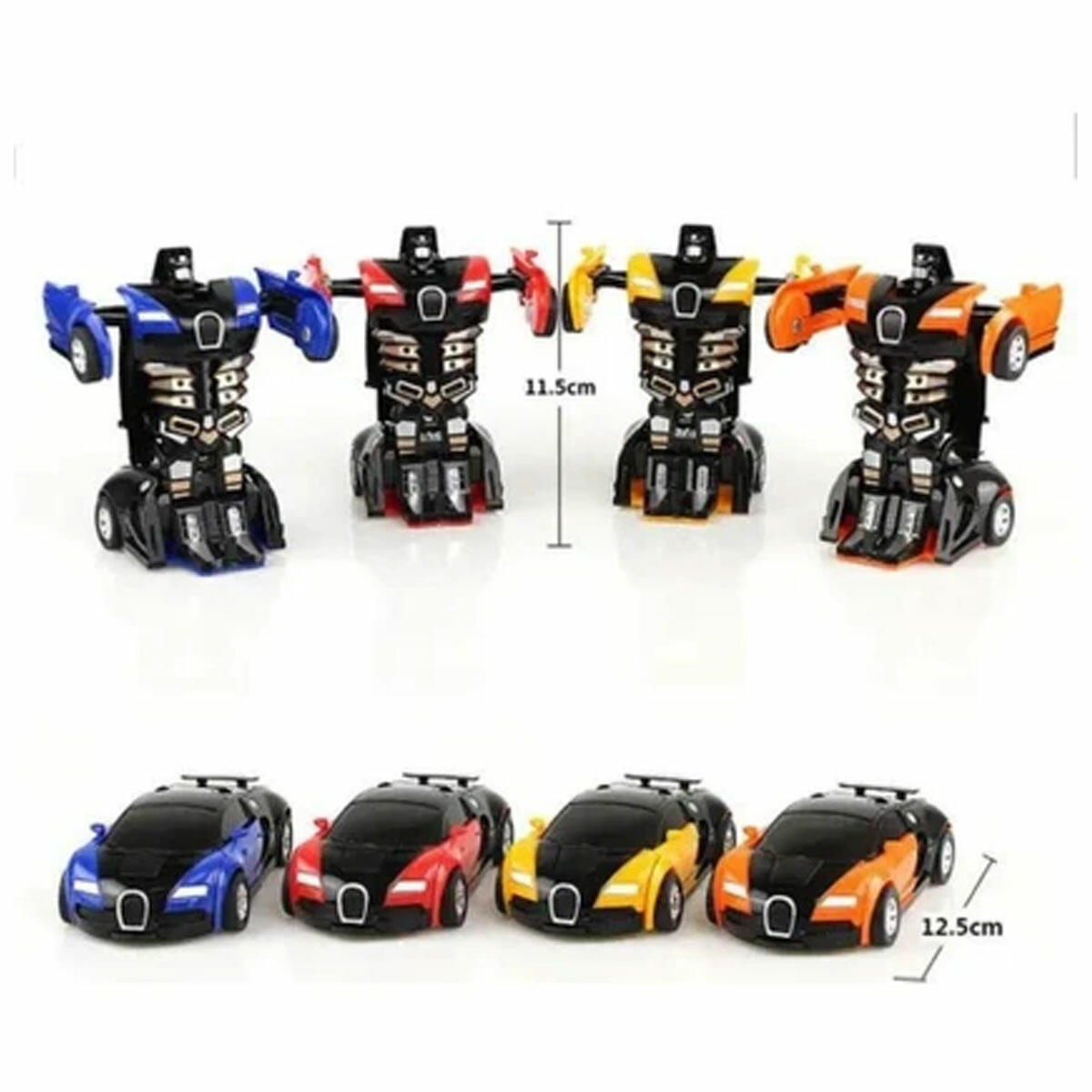 Sürtmeli Robota Dönüşen Araba | Tek Dokunuşla Dönüşüm, 12,5 cm Figür