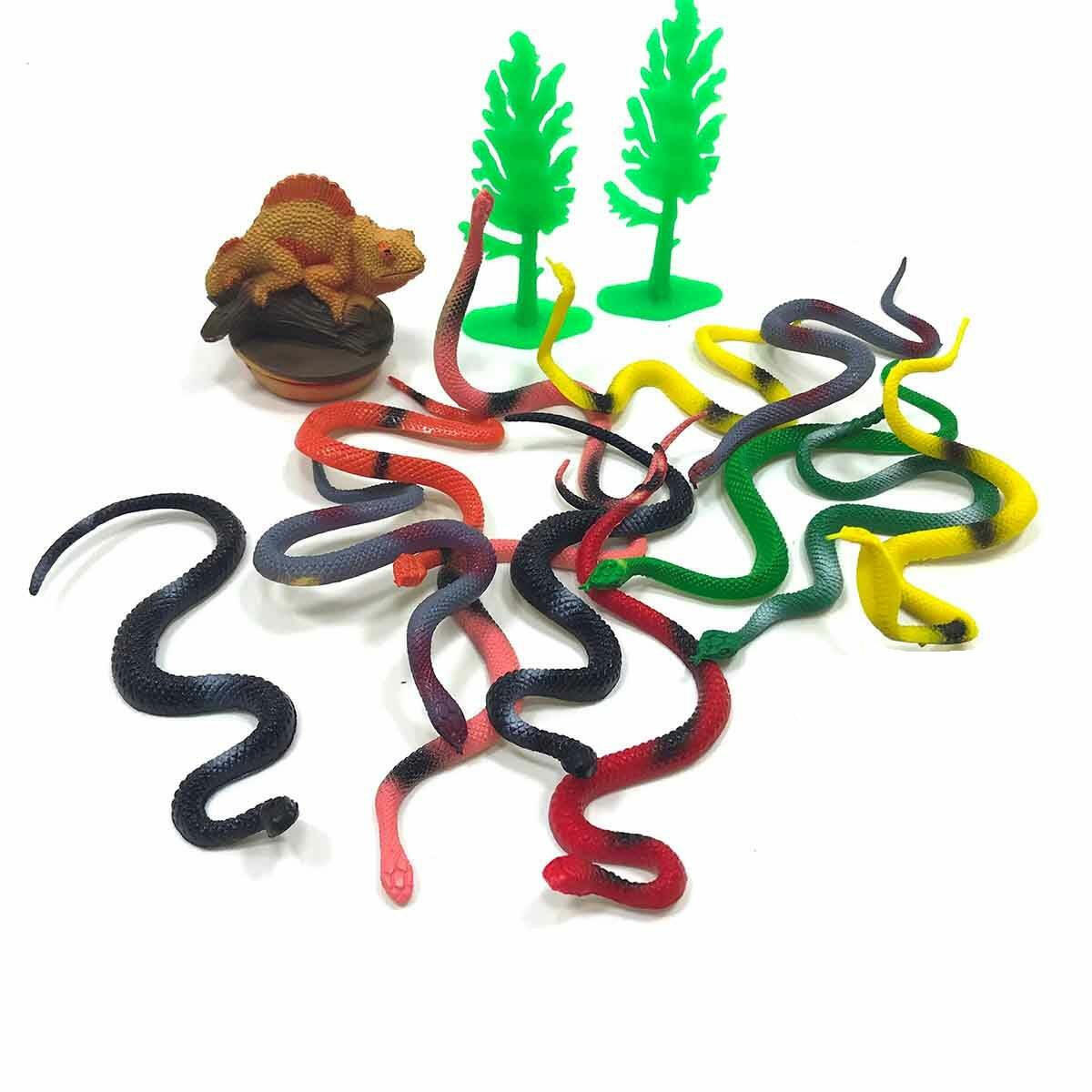 Sürüngen Hayvanlar ve Böcekler Figür Seti | Mini Yılanlar ve Böcekler | Eğitici ve Eğlenceli Şaka Oyuncağı Hayvan Figürleri