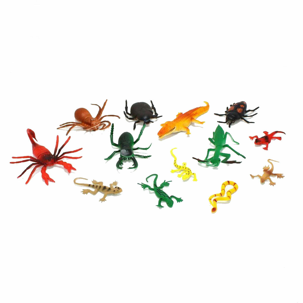 Sürüngen Hayvanlar ve Böcekler Figür Seti | Mini Yılanlar ve Böcekler | Eğitici ve Eğlenceli Şaka Oyuncağı Hayvan Figürleri