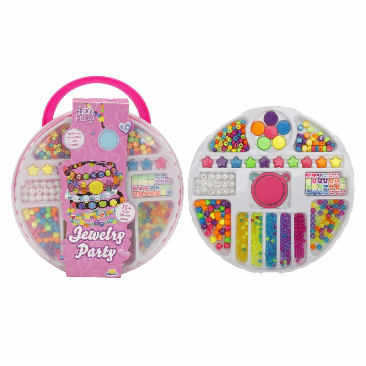 Takı Partisi Takı Tasarım Seti | Emoji Boncuklu Kolye ve Bileklik Yapım Seti | Çanta Kutulu Kendin Yap Aksesuar Atölyesi