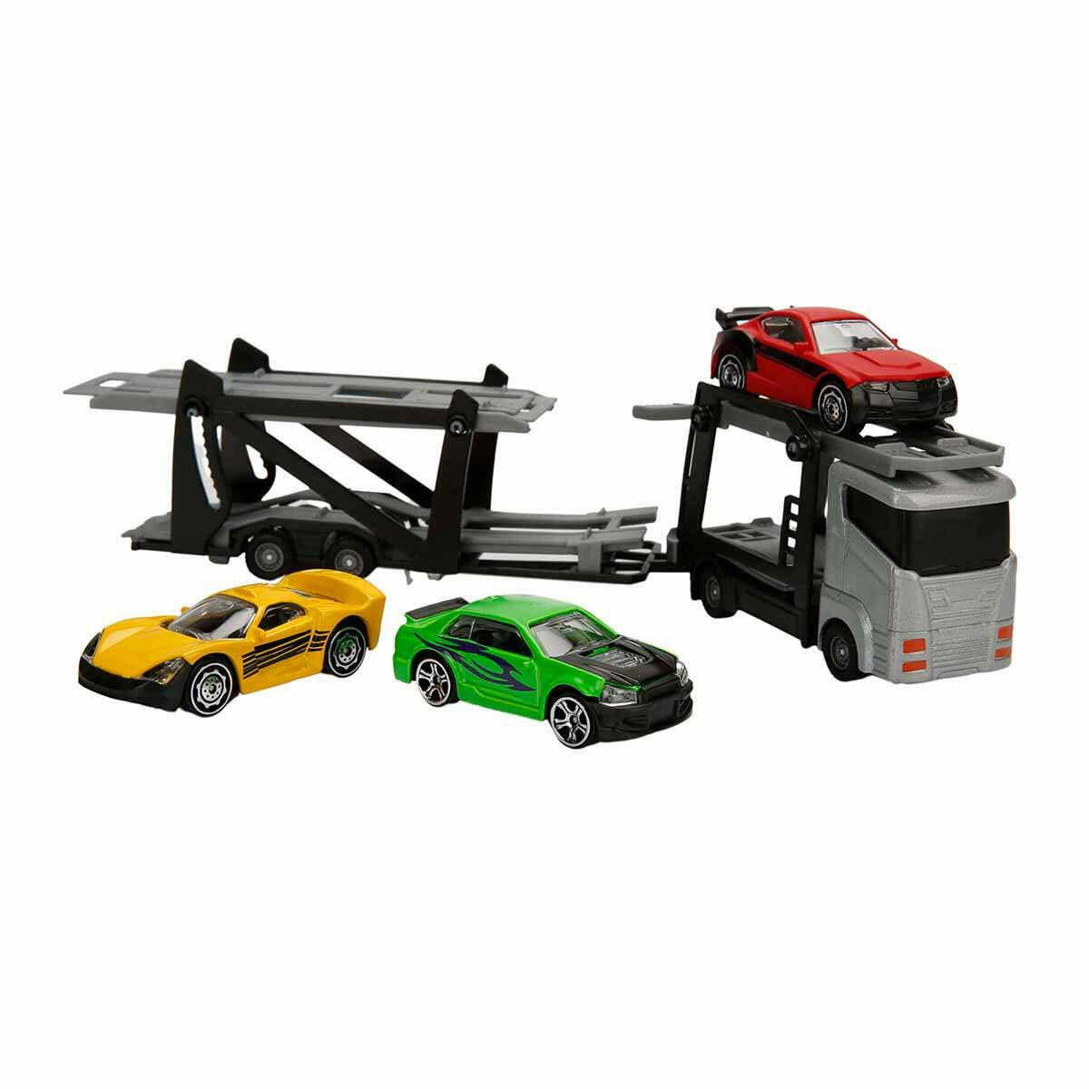 Teamsterz 3’lü Transporter Araç Seti – Gerçekçi Tasarımlı Taşıyıcı ve Arabalar