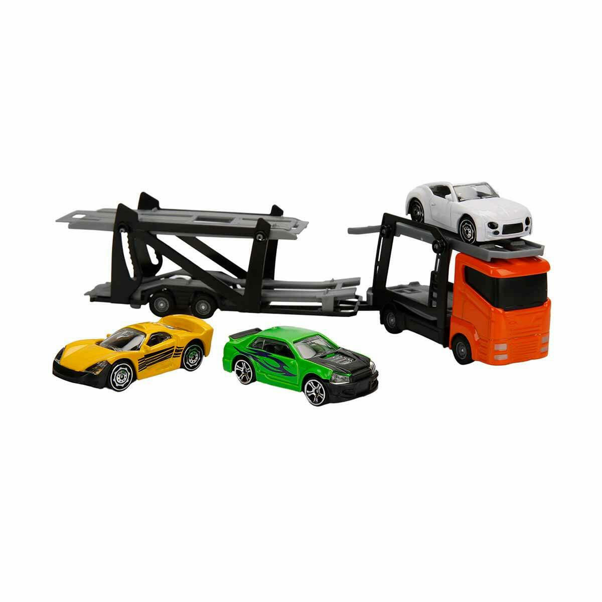Teamsterz 3’lü Transporter Araç Seti – Gerçekçi Tasarımlı Taşıyıcı ve Arabalar