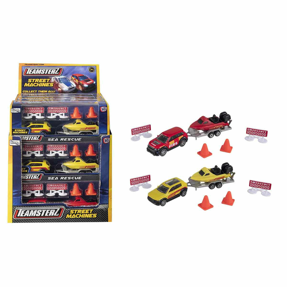 Teamsterz Kurtarma Botu ve Araç Seti | Römorklu İtfaiye ve Cankurtaran Araçları | Eğitici ve Eğlenceli Kurtarma Operasyonu Oyuncağı