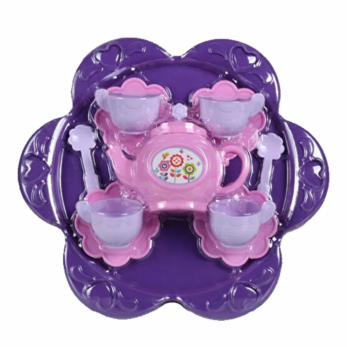 Tepsili 14 Parça Çay Seti | Eğitici Evcilik Oyuncakları | Yerli Üretim Çocuk Mutfak Seti