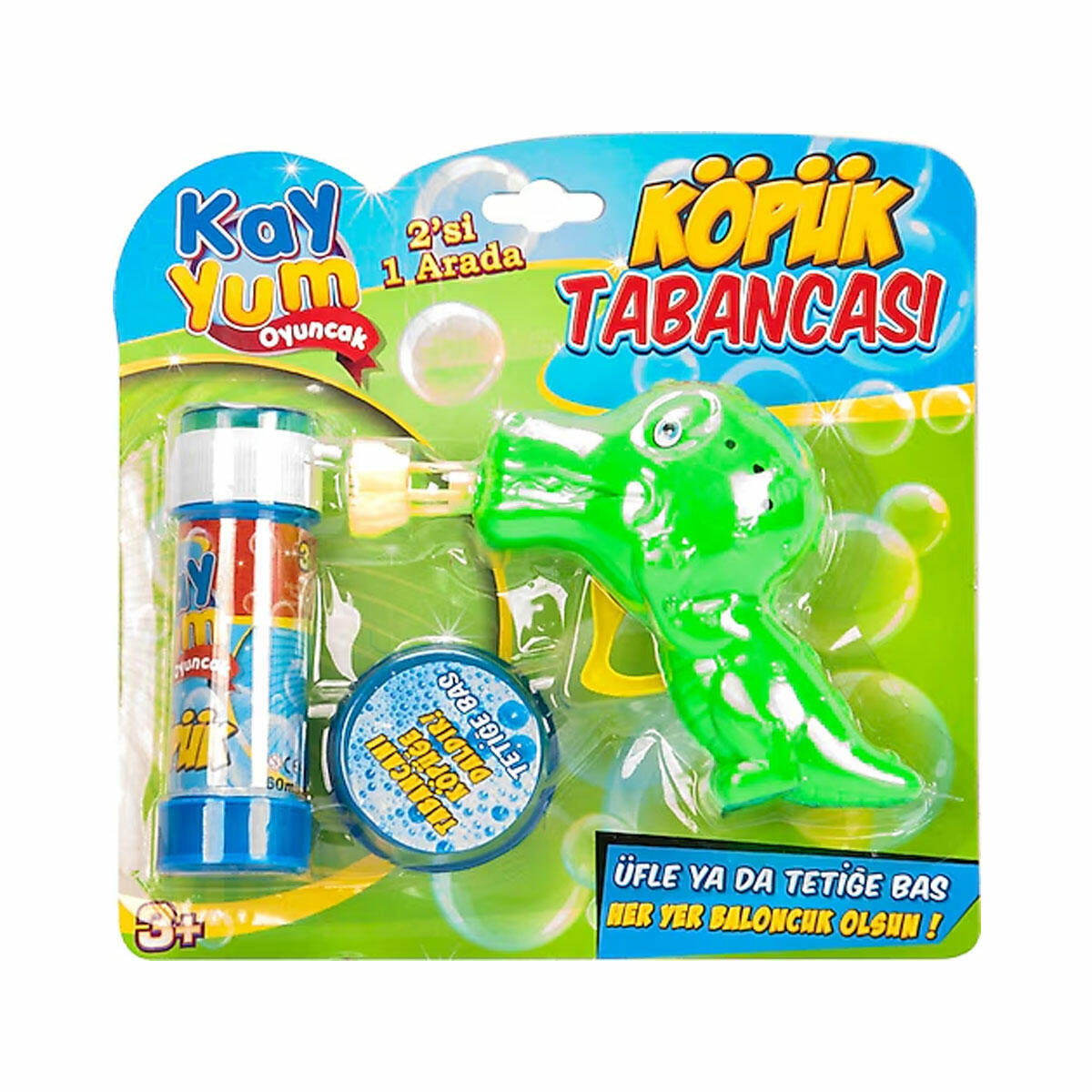 Timsah Temalı Köpük Tabancası | Çift Fonksiyonlu Baloncuk Tabancası | Pilsiz Eğitici ve Eğlenceli Çocuk Bahçe Oyuncağı