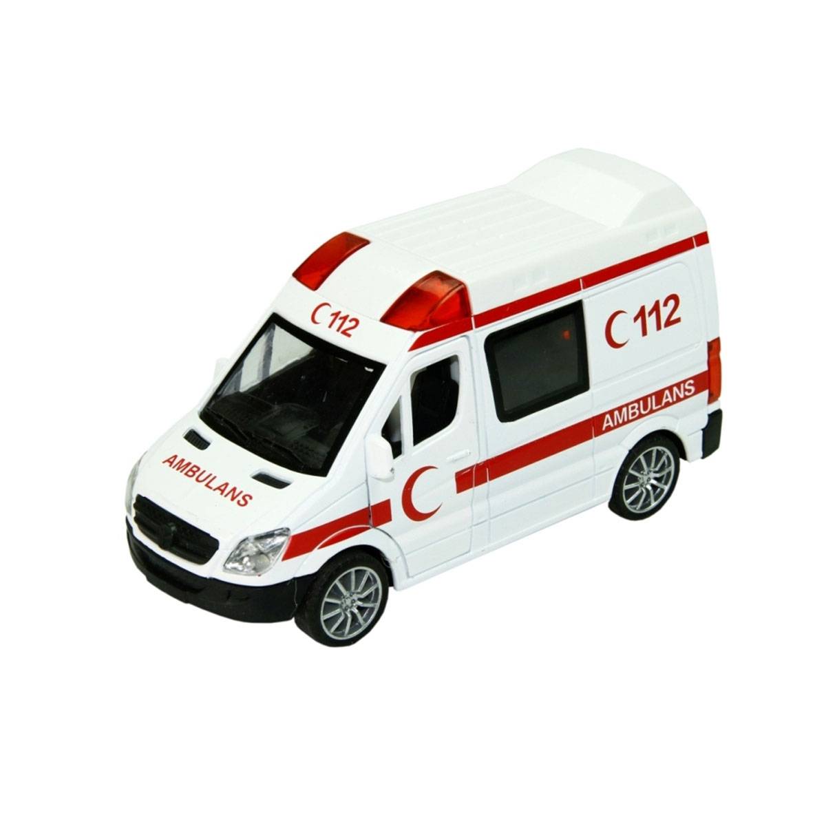 Çek Bırak 1:30 Işıklı ve Sesli Ambulans