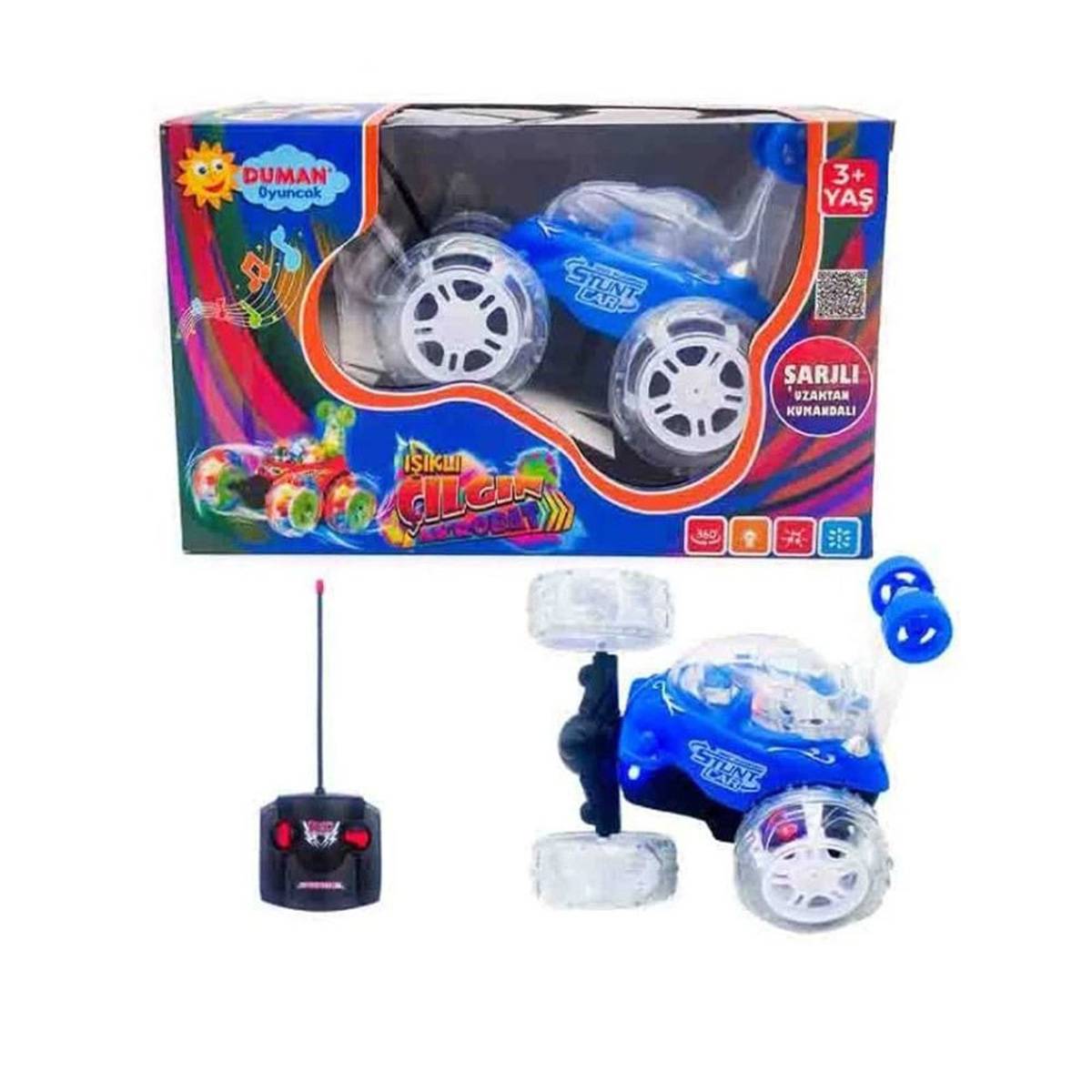 Duman Oyuncak Kumandalı Işıklı Çılgın Akrobat Araba