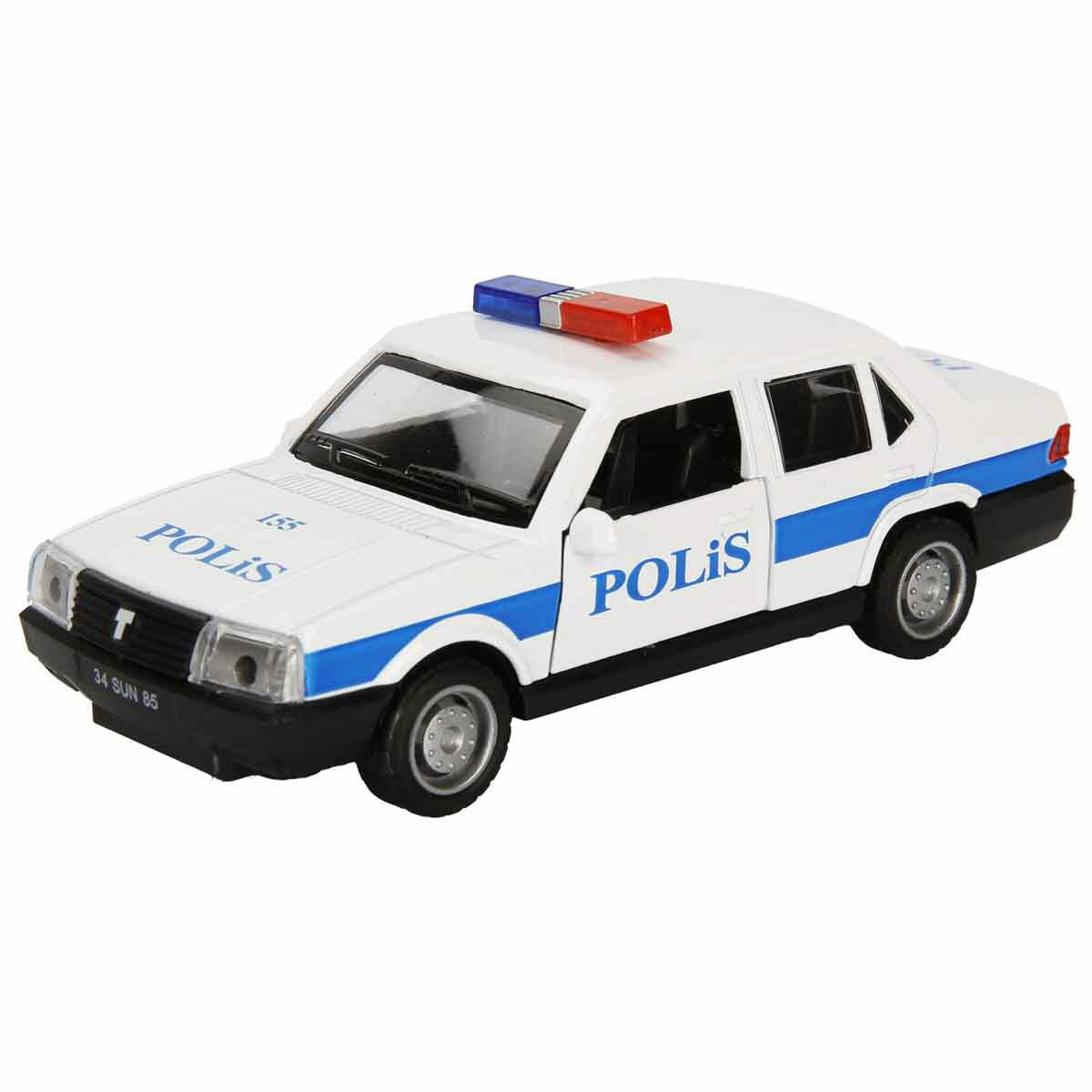 Tofaş 1:32 Sesli ve Işıklı Çek Bırak Polis ve Ambulans Arabası | 13 cm Die-Cast Model Araç | Efsane Kuş Serisi Oyuncak
