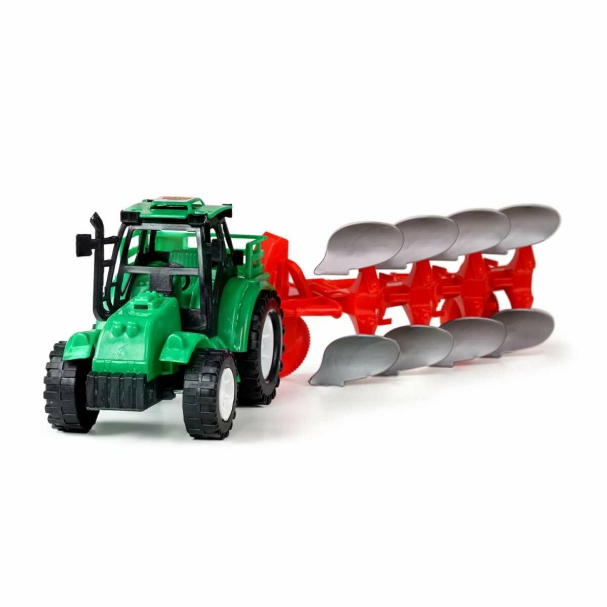 Oyuncak Traktör Pulluk Seti | Eğitici Çiftlik Ve Tarım Oyuncağı | Hareketli Parçalı Gerçekçi Traktör