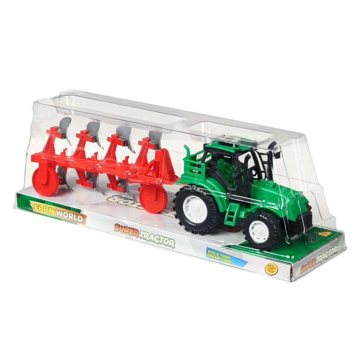 Oyuncak Traktör Pulluk Seti | Eğitici Çiftlik Ve Tarım Oyuncağı | Hareketli Parçalı Gerçekçi Traktör