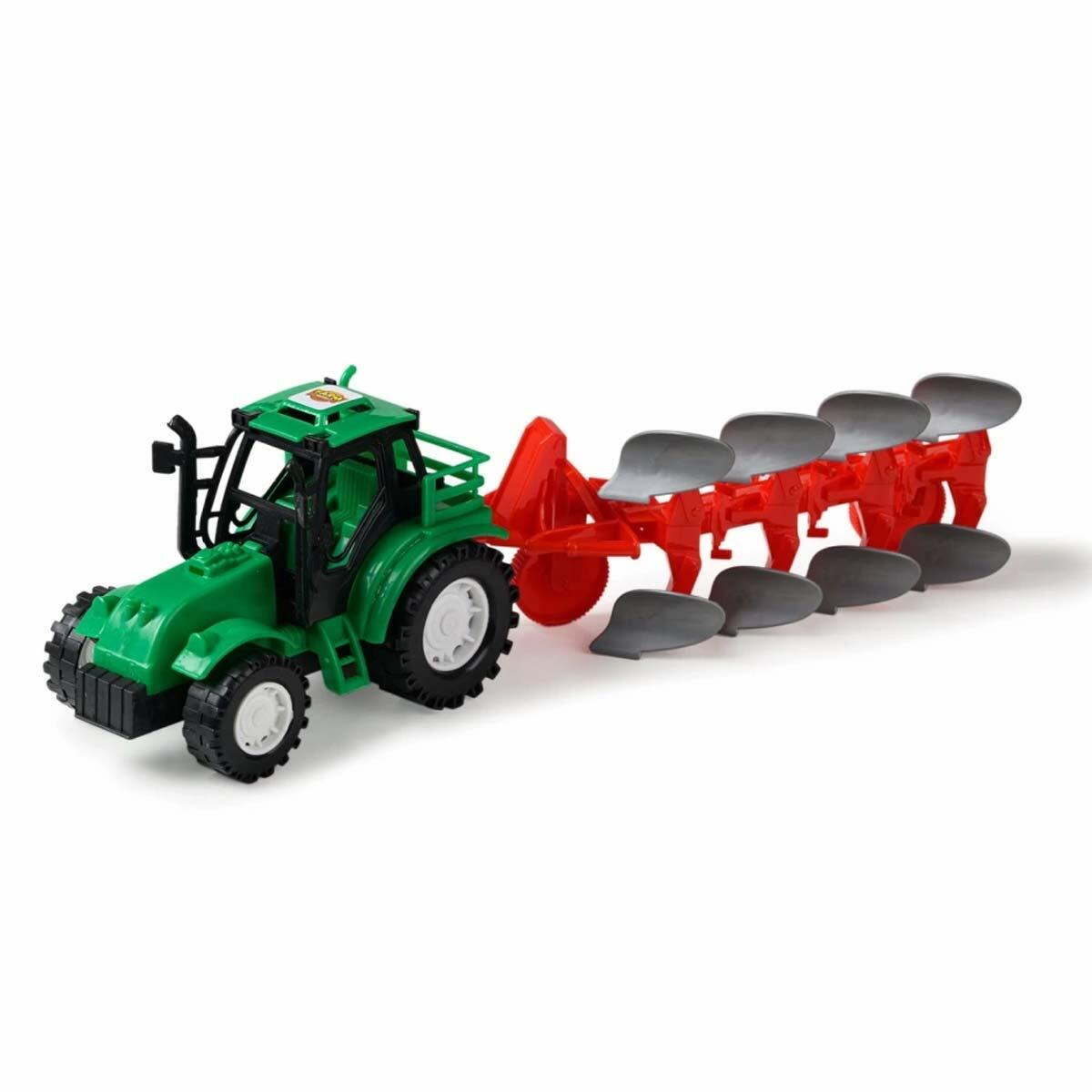 Oyuncak Traktör Pulluk Seti | Eğitici Çiftlik Ve Tarım Oyuncağı | Hareketli Parçalı Gerçekçi Traktör
