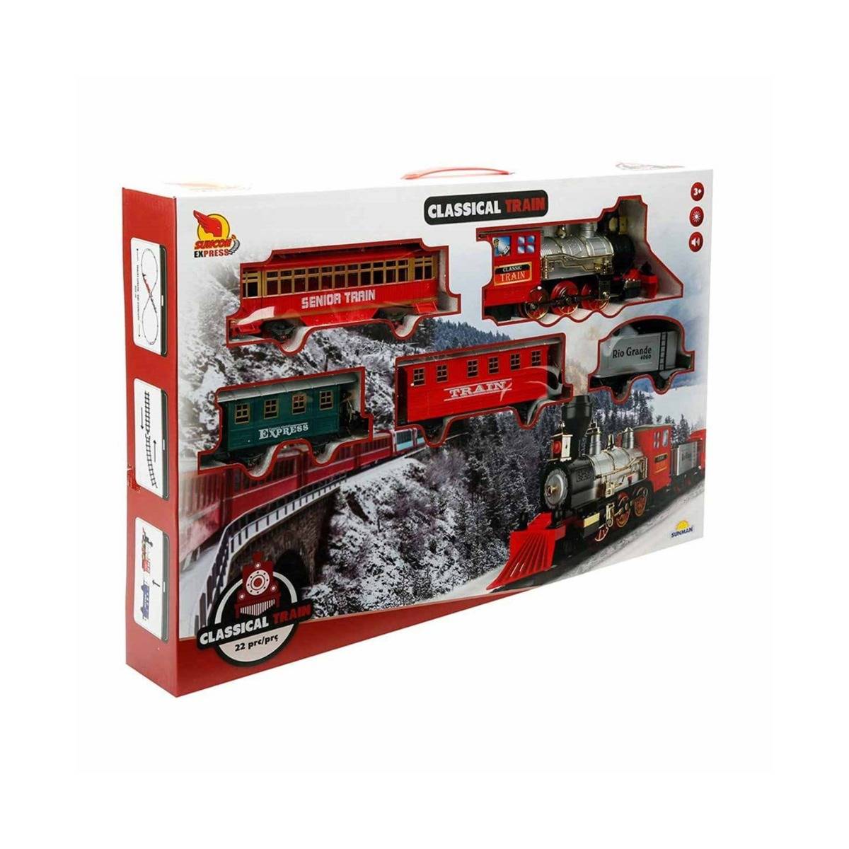 Suncon Klasik Tren Seti Sesli ve Işıklı 22 Parça