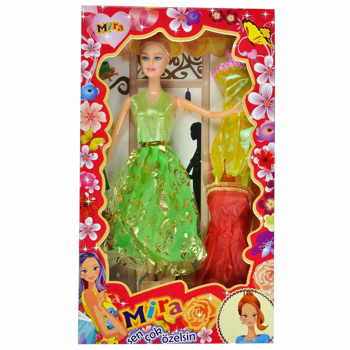 Trend Mira Manken Bebek | 28 cm Yedek Kıyafetli Moda Bebek Seti | Efe Toys Eğitici ve Stil Geliştirici Oyuncak Bebek