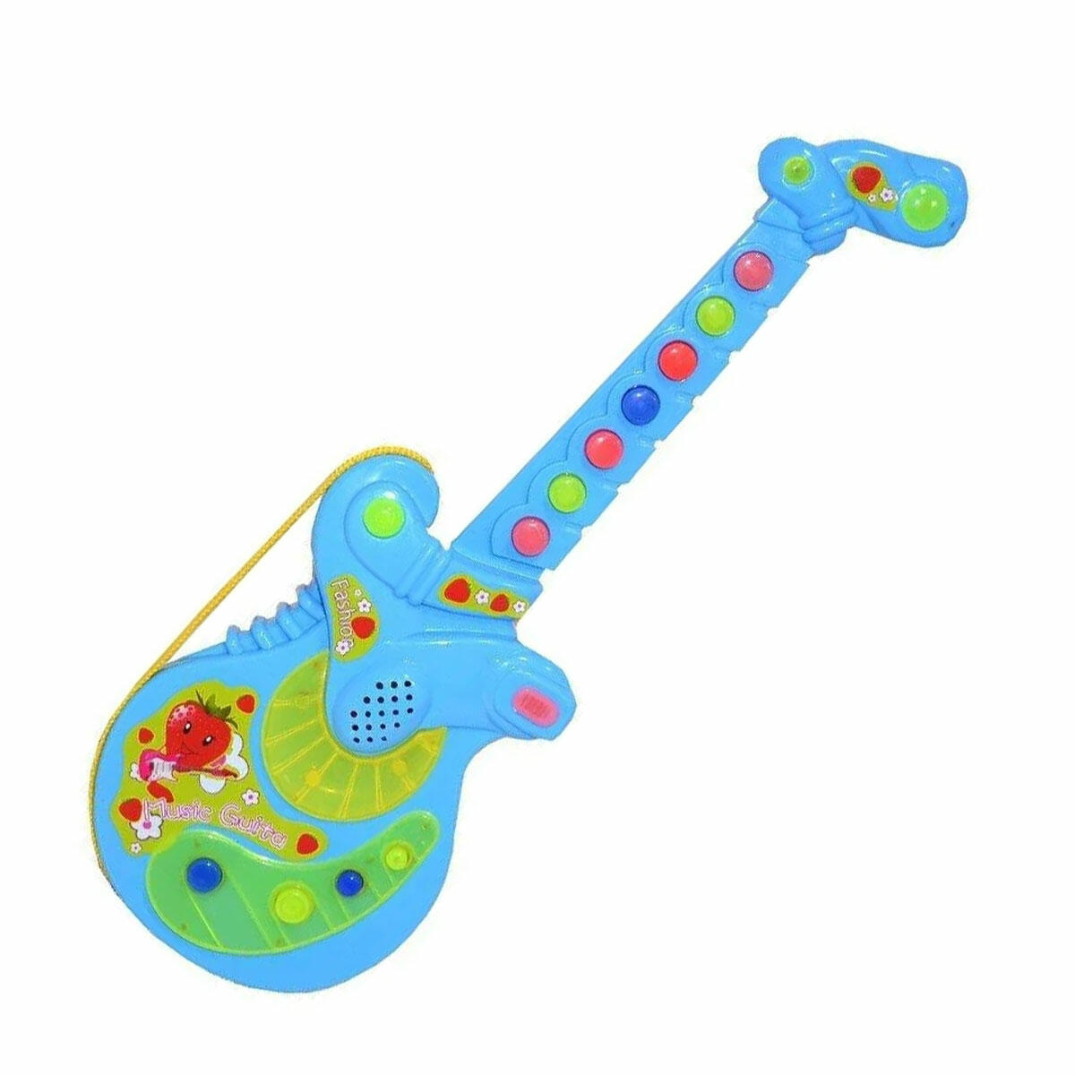 Türkçe Sesli Müzikli Gitar Oyuncak | 4 Renk Seçeneğiyle Ritim ve Koordinasyon Geliştirici Eğitici Oyuncak