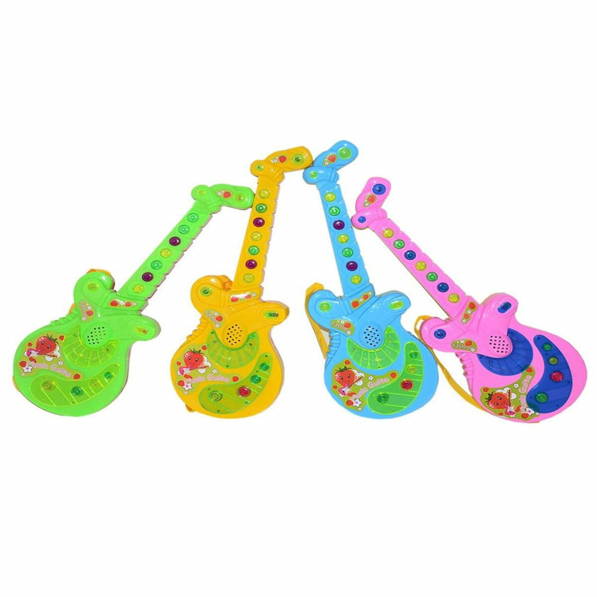 Türkçe Sesli Müzikli Gitar Oyuncak | 4 Renk Seçeneğiyle Ritim ve Koordinasyon Geliştirici Eğitici Oyuncak