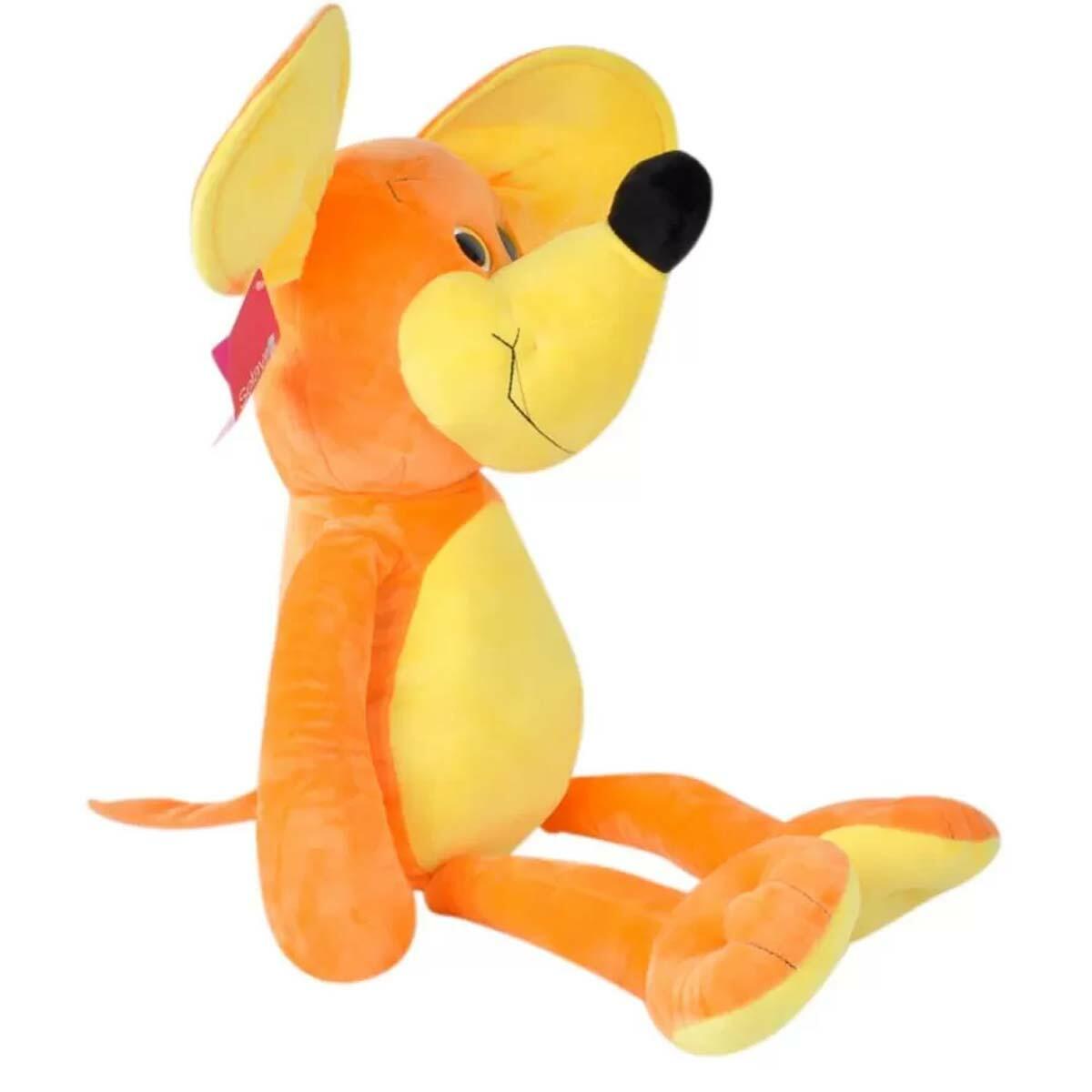 Turuncu Fare Pelüş Oyuncak 50 CM | Welsoft Pofuduk Dost | Feyza Oyuncak Dev Pelüş Serisi