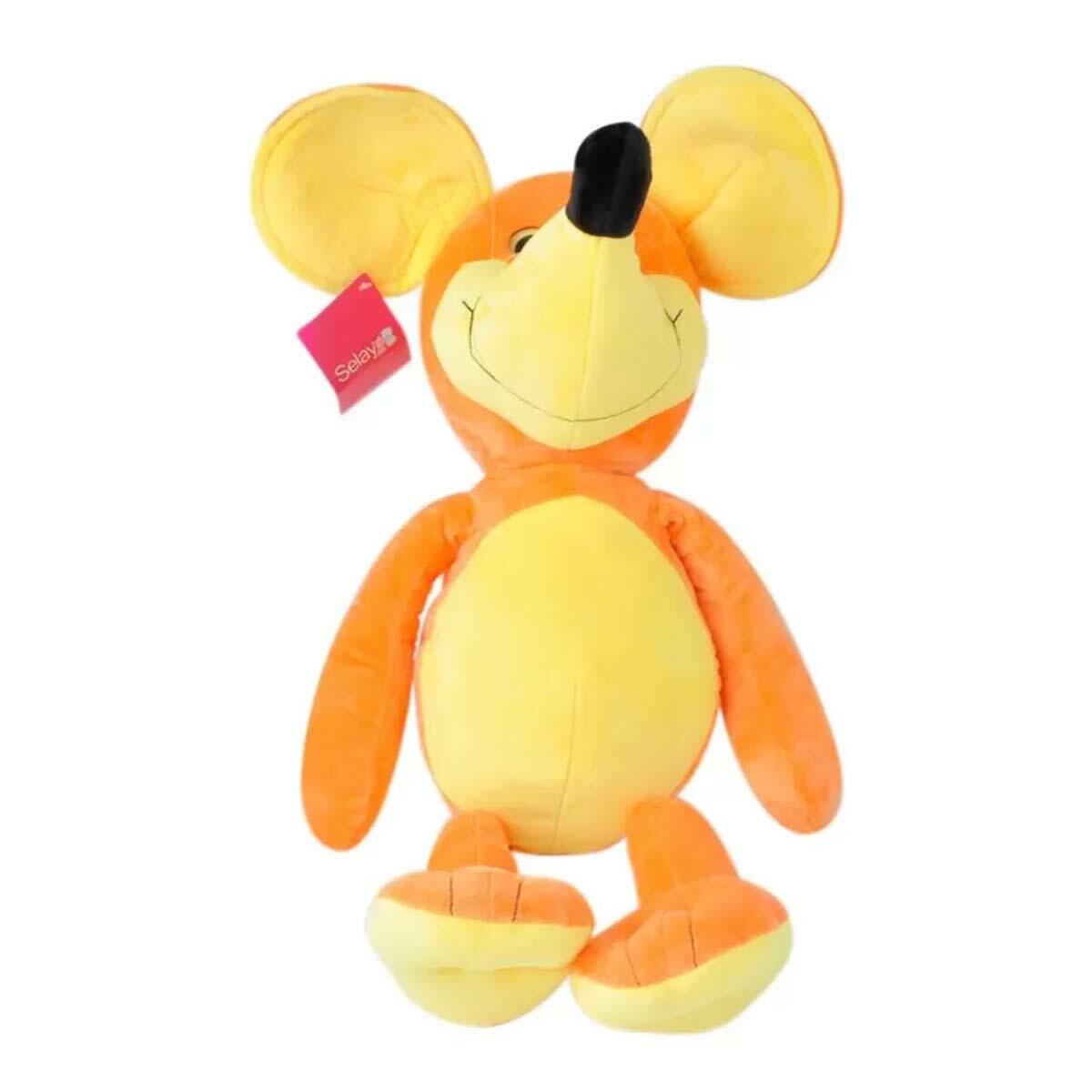 Turuncu Fare Pelüş Oyuncak 50 CM | Welsoft Pofuduk Dost | Feyza Oyuncak Dev Pelüş Serisi