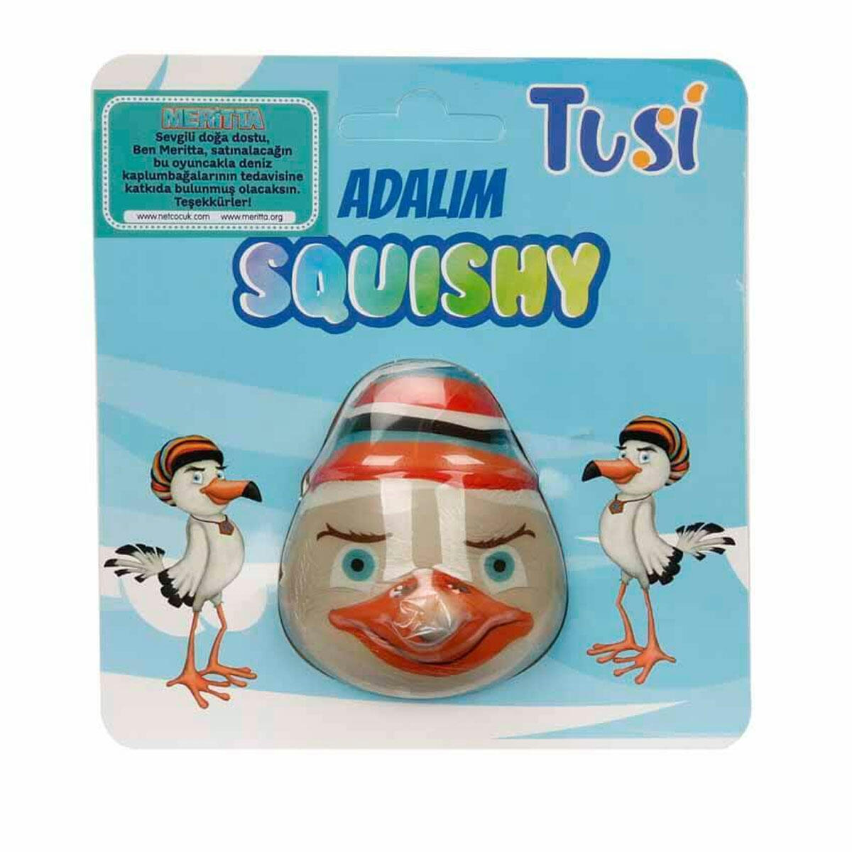 Tusi Squishy Adalım Martı Köpük Oyuncak | 2C Oyuncak Yerli Üretim | Esnek ve Hamurumsu Yapılı El Kası Geliştirici Stres Oyuncağı
