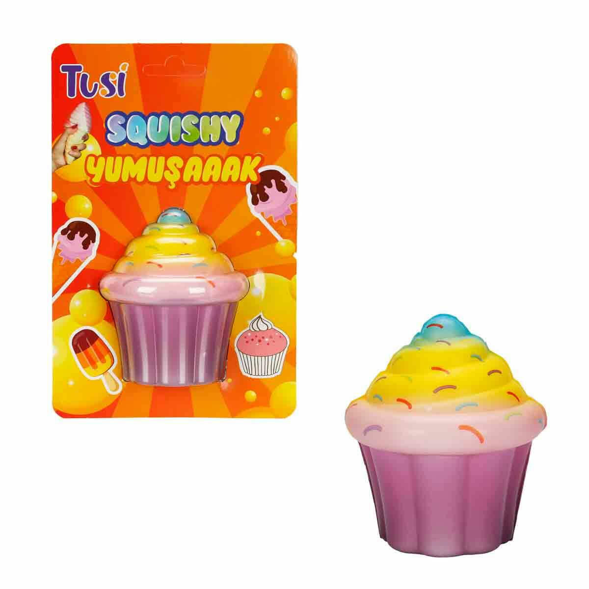 Tusi Squishy Köpük Oyuncak Cupcake | Yavaş Yükselen (Slow Rising) Stres Oyuncağı | 11 cm Yumuşak Köpük Figür