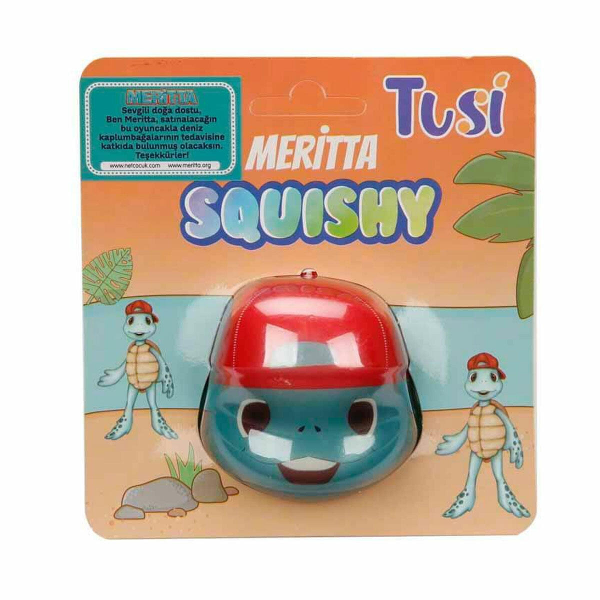 Tusi Squishy Meritta Köpük Oyuncak | Sevimli Kaplumbağa Esnek Sıkıştırılabilir Figür | 2C Oyuncak Yerli Üretim Stres Oyuncağı