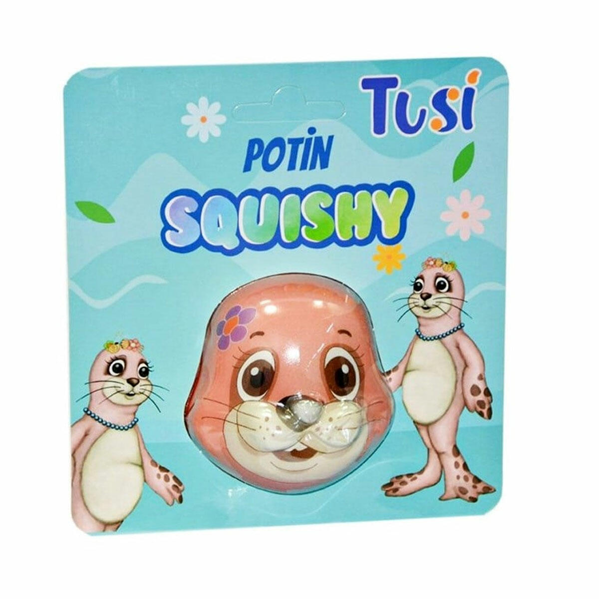 Tusi Squishy Potin Köpük Oyuncak | Sevimli Fok Figürü Stres Oyuncağı | Yerli Üretim Yumuşak ve Esnek El Egzersiz Figürü