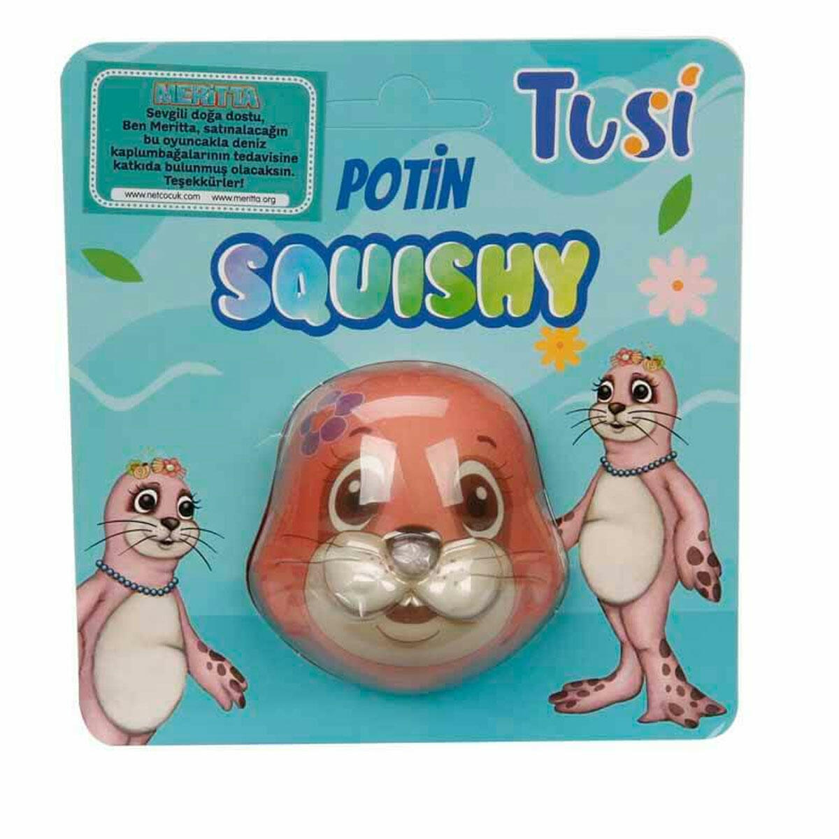 Tusi Squishy Potin Köpük Oyuncak | Sevimli Fok Figürü Stres Oyuncağı | Yerli Üretim Yumuşak ve Esnek El Egzersiz Figürü