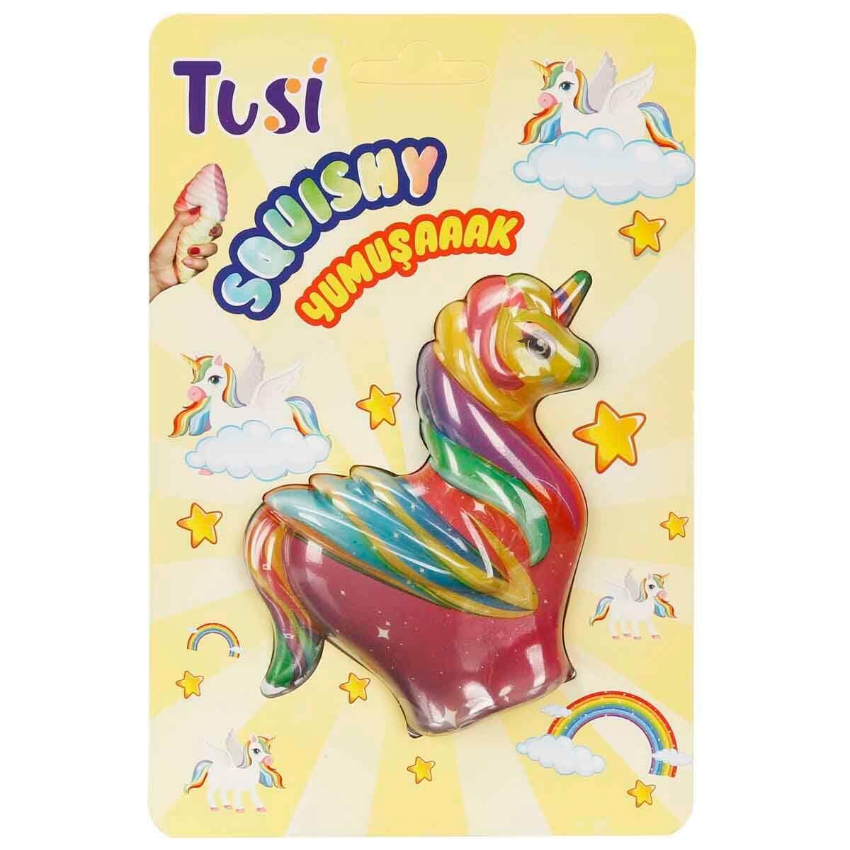Tusi Squishy Unicorn Köpük Oyuncak | Yumuşak Ve Esnek Stres Oyuncağı | 14 cm Unicorn Squishy Modelleri