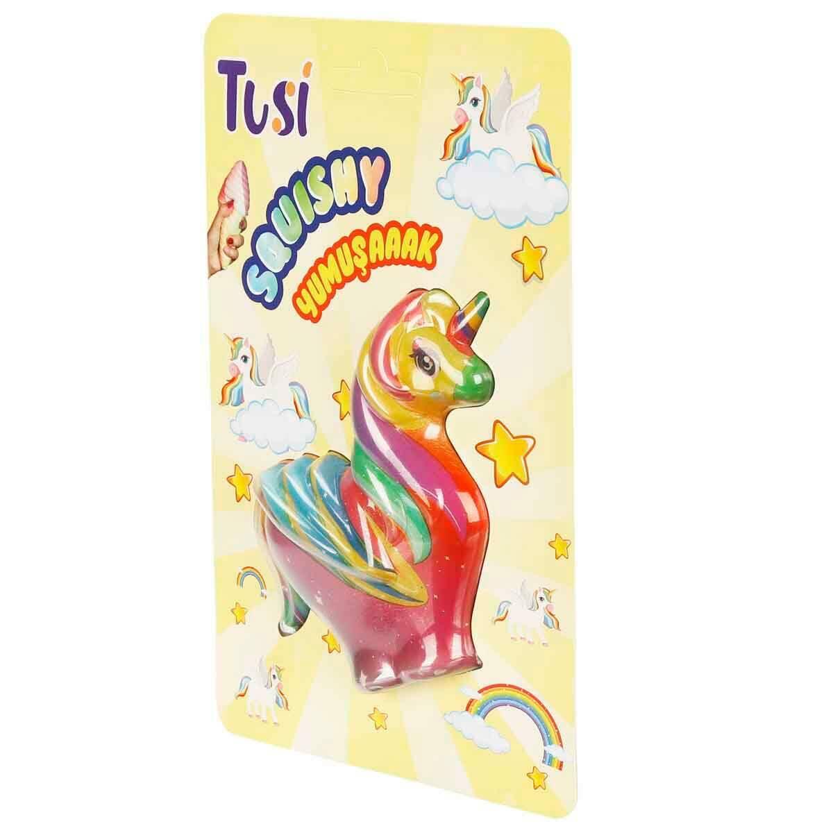 Tusi Squishy Unicorn Köpük Oyuncak | Yumuşak Ve Esnek Stres Oyuncağı | 14 cm Unicorn Squishy Modelleri