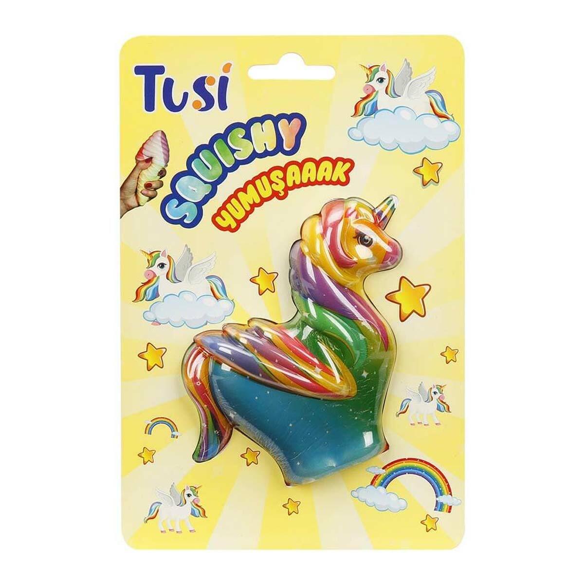 Tusi Squishy Unicorn Köpük Oyuncak | Yumuşak Ve Esnek Stres Oyuncağı | 14 cm Unicorn Squishy Modelleri