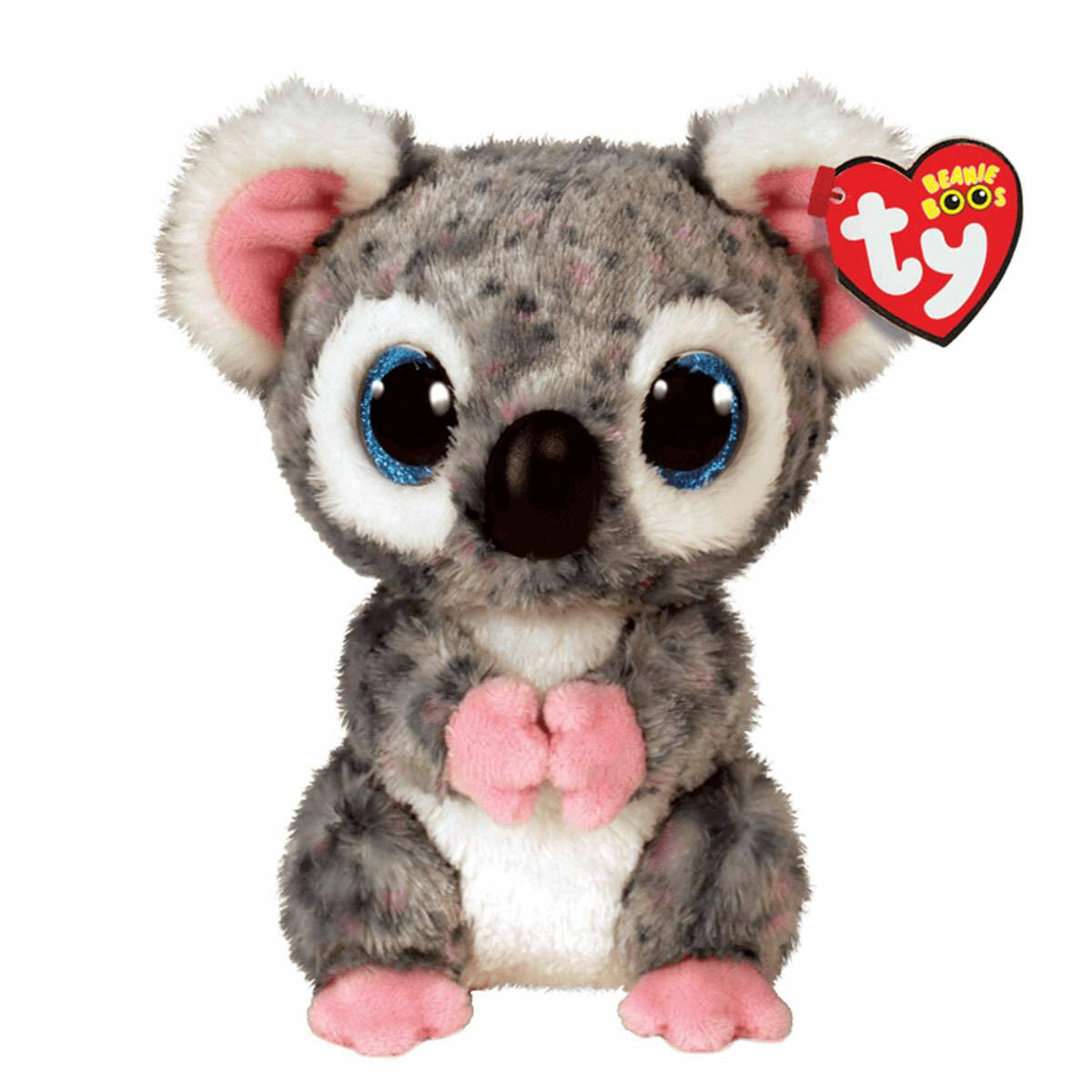 TY Beanie Boos Gri Leke Koala Karli Peluş 15 cm | Parlak Gözlü Yumuşak Koala | Koleksiyonluk Hipoalerjenik Peluş
