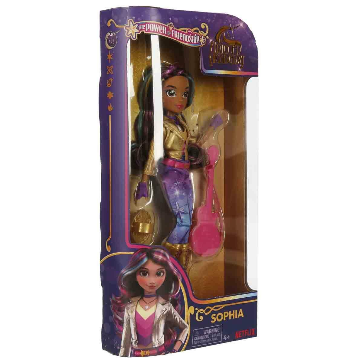 Unicorn Academy Moda Bebeği Sophia | 24 CM | Hareketli Eklemli Gitar Ve Taraklı Set