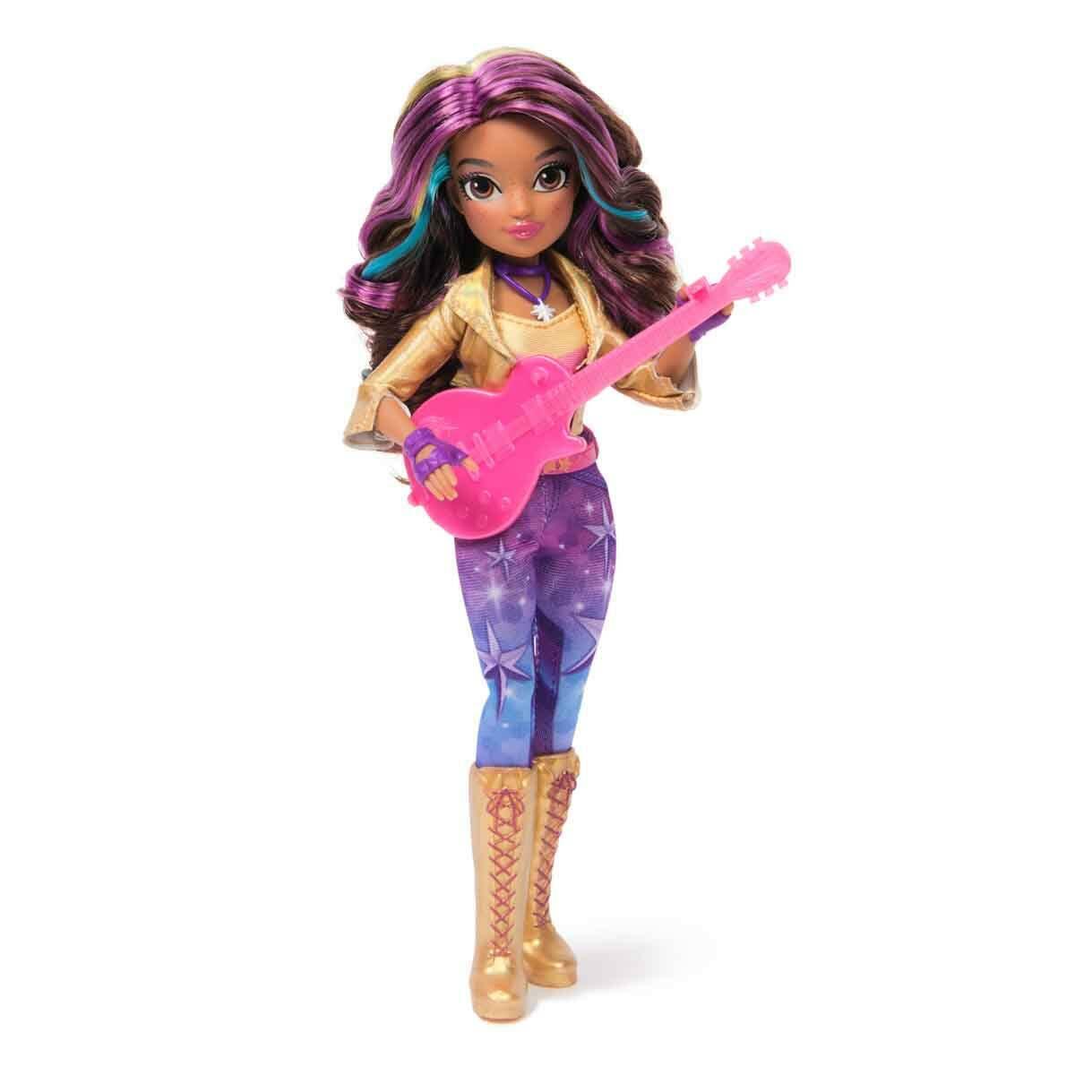 Unicorn Academy Moda Bebeği Sophia | 24 CM | Hareketli Eklemli Gitar Ve Taraklı Set