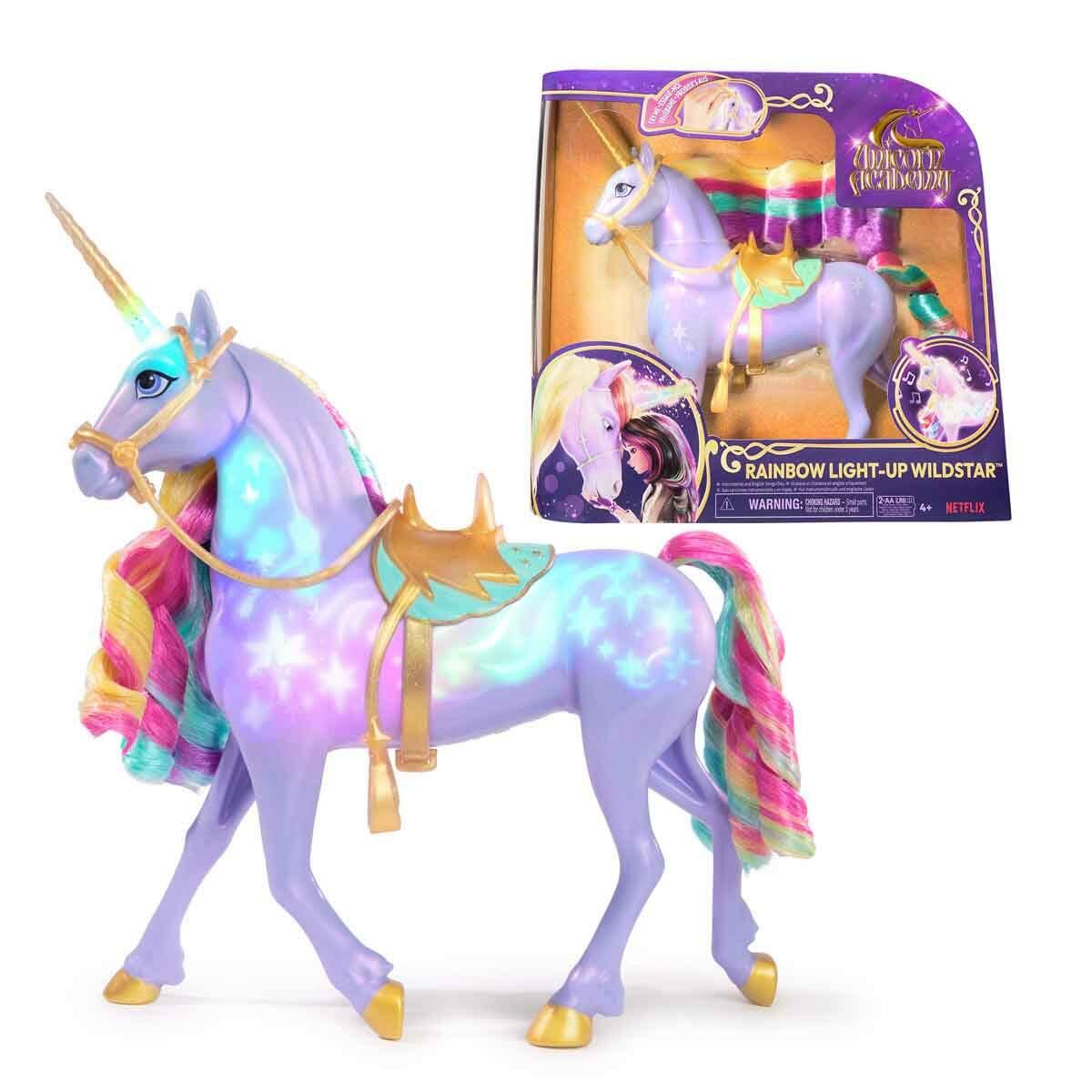 Sesli ve Işıklı Unicorn Academy Wildstar Figürü | 28 CM | Dokunuş Duyarlı İnteraktif Unicorn