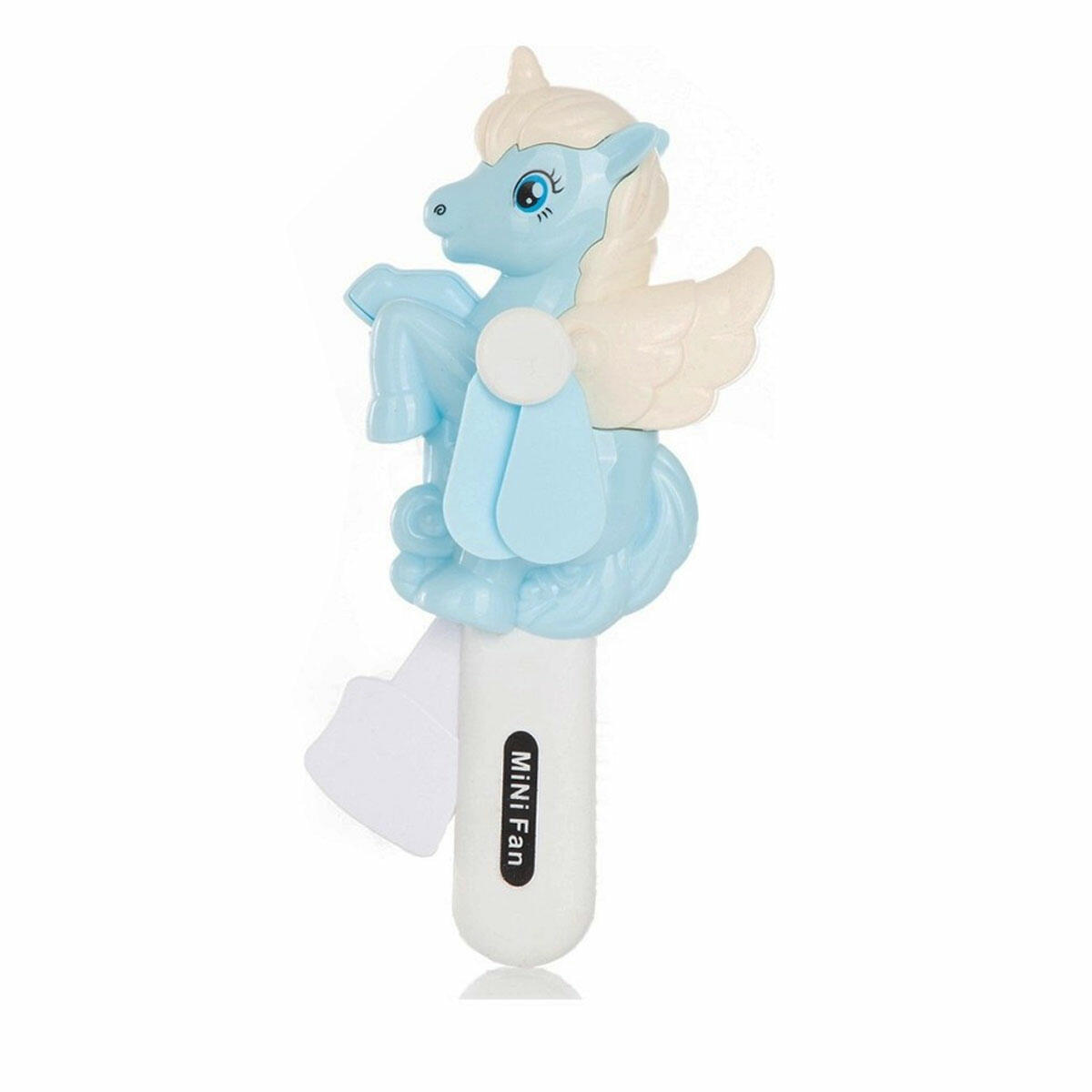 Unicorn Fan Elle Basmalı Mini Taşınabilir Fan | Pilsiz El Fanı | Yumuşak Pervaneli Güvenli Çocuk Vantilatörü 17.5cm.