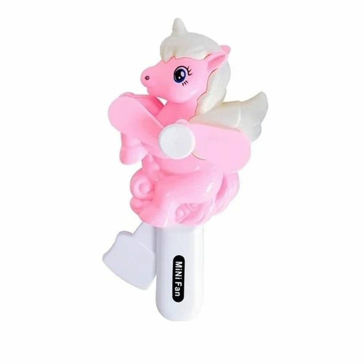 Unicorn Fan Elle Basmalı Mini Taşınabilir Fan | Pilsiz El Fanı | Yumuşak Pervaneli Güvenli Çocuk Vantilatörü 17.5cm.
