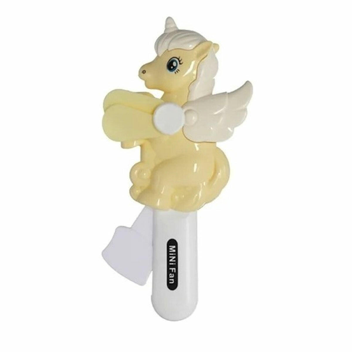 Unicorn Fan Elle Basmalı Mini Taşınabilir Fan | Pilsiz El Fanı | Yumuşak Pervaneli Güvenli Çocuk Vantilatörü 17.5cm.