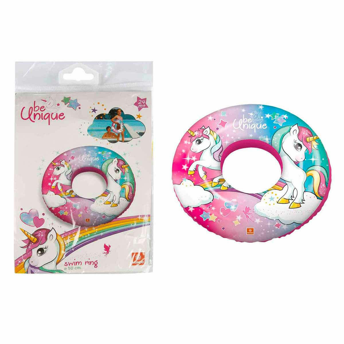 Unicorn Şişme Can Simidi 50 cm | Çocuklar İçin Dayanıklı Vinil Malzemeli Deniz ve Havuz Yüzme Yardımcısı