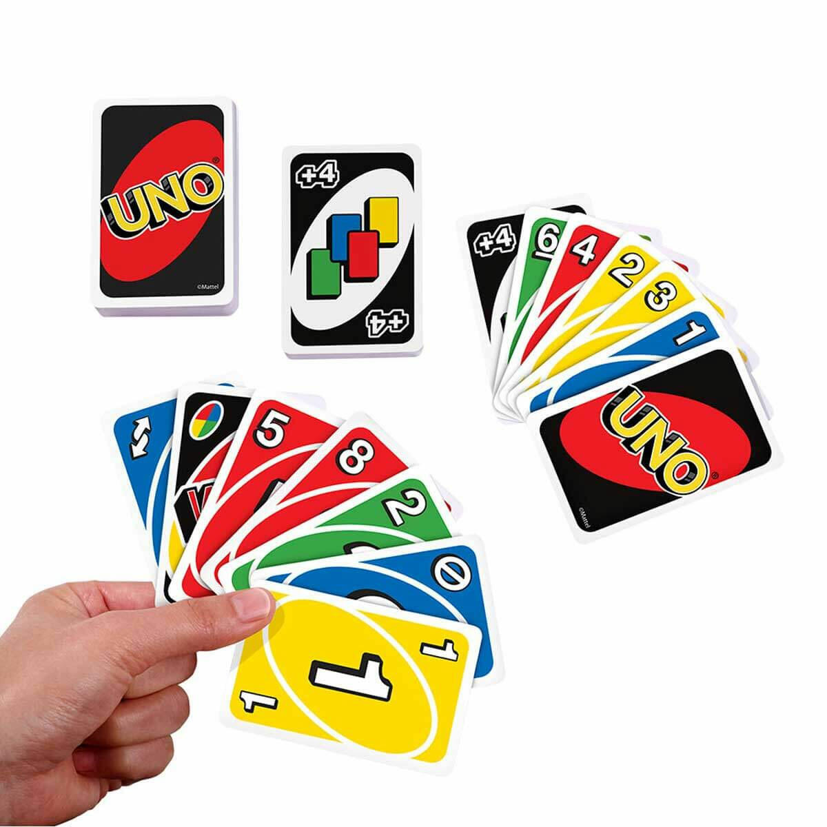 Uno Kart Oyunu | Klasik Sayı ve Renk Eşleştirme Oyunu | Özel Kişiselleştirilebilir Joker Kartlı ve El Değiştirme Özellikli 112 Kartlık Aile Seti