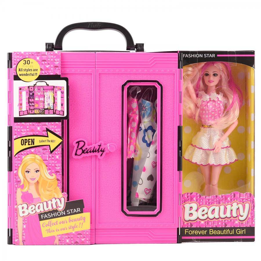 Beauty Aksesuarlı Bebekli Gardrop