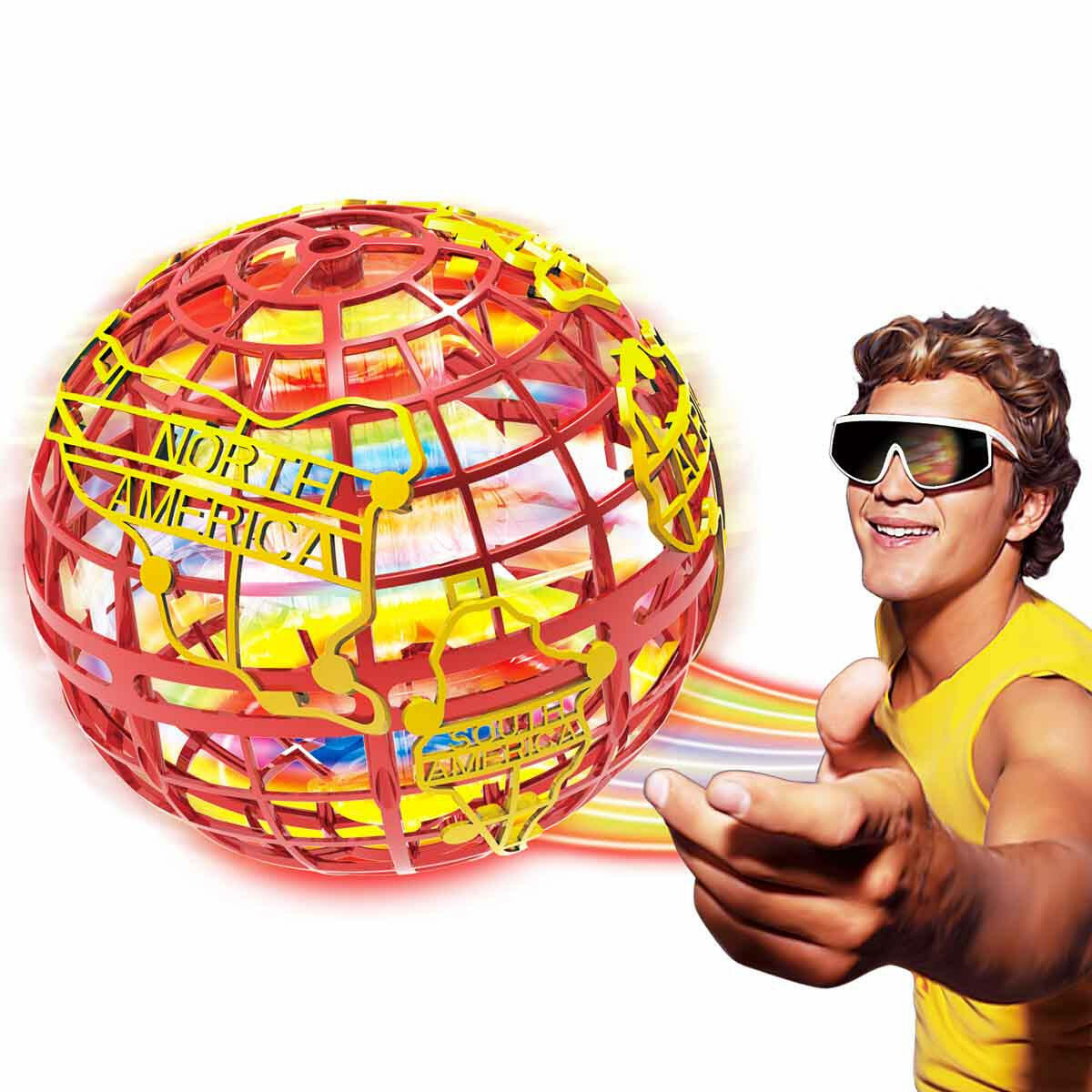 Elle Kontrol Edilebilen USB Şarjlı Orbitz Akrobasi Küresi | Işıklı Uçan Boomerang Topu | El Sensörlü Akıllı Akrobasi Küresi